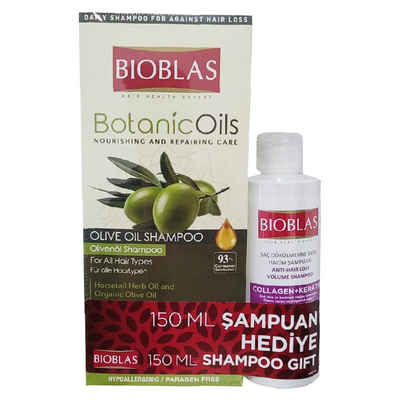Bioblas Haarshampoo Bioblas Botanic Oils Oliven Öl Shampoo 360ml + Anti-Haarausfall 150ml