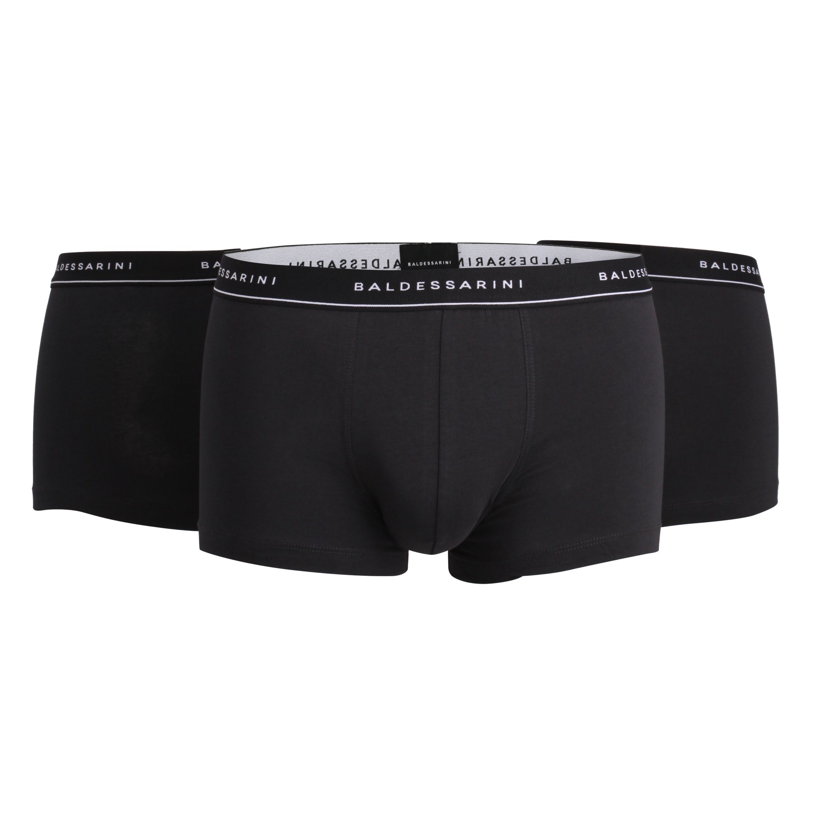 BALDESSARINI Boxer Herren Shorts 3er Pack - Pants, Stretch Cotton Schwarz