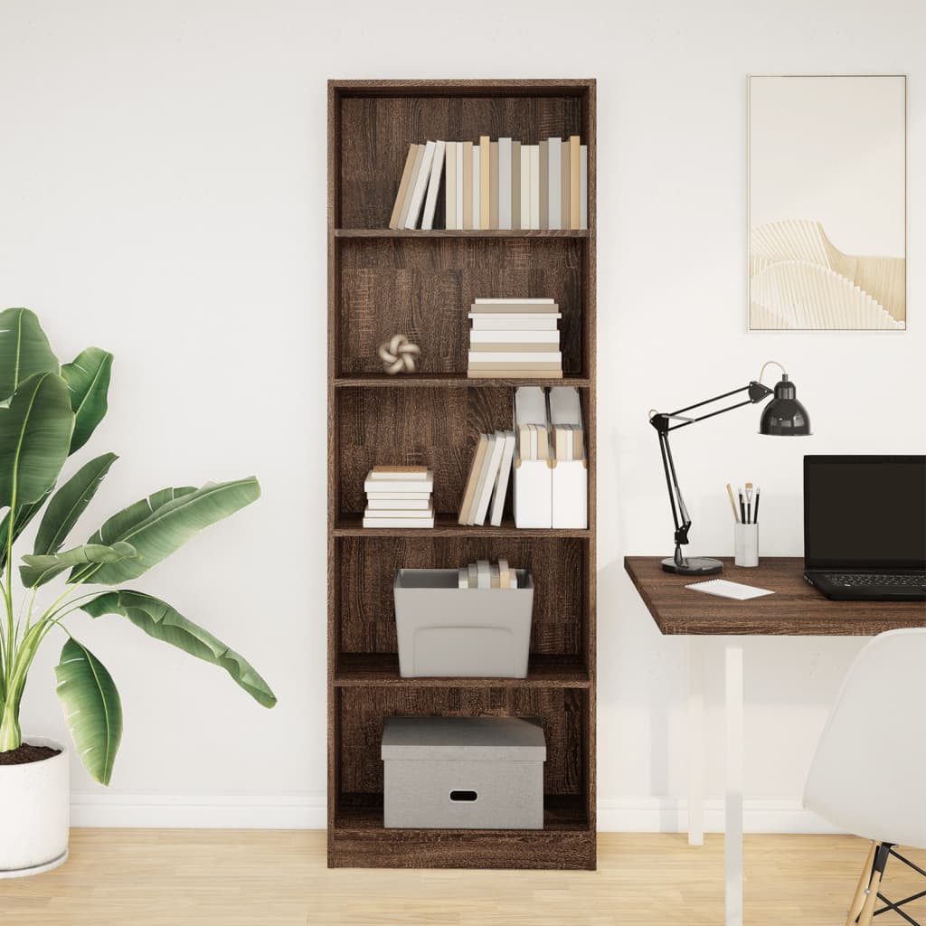 vidaXL Bücherregal Bücherregal Braun Eichen-Optik 60x24x176 günstig online kaufen