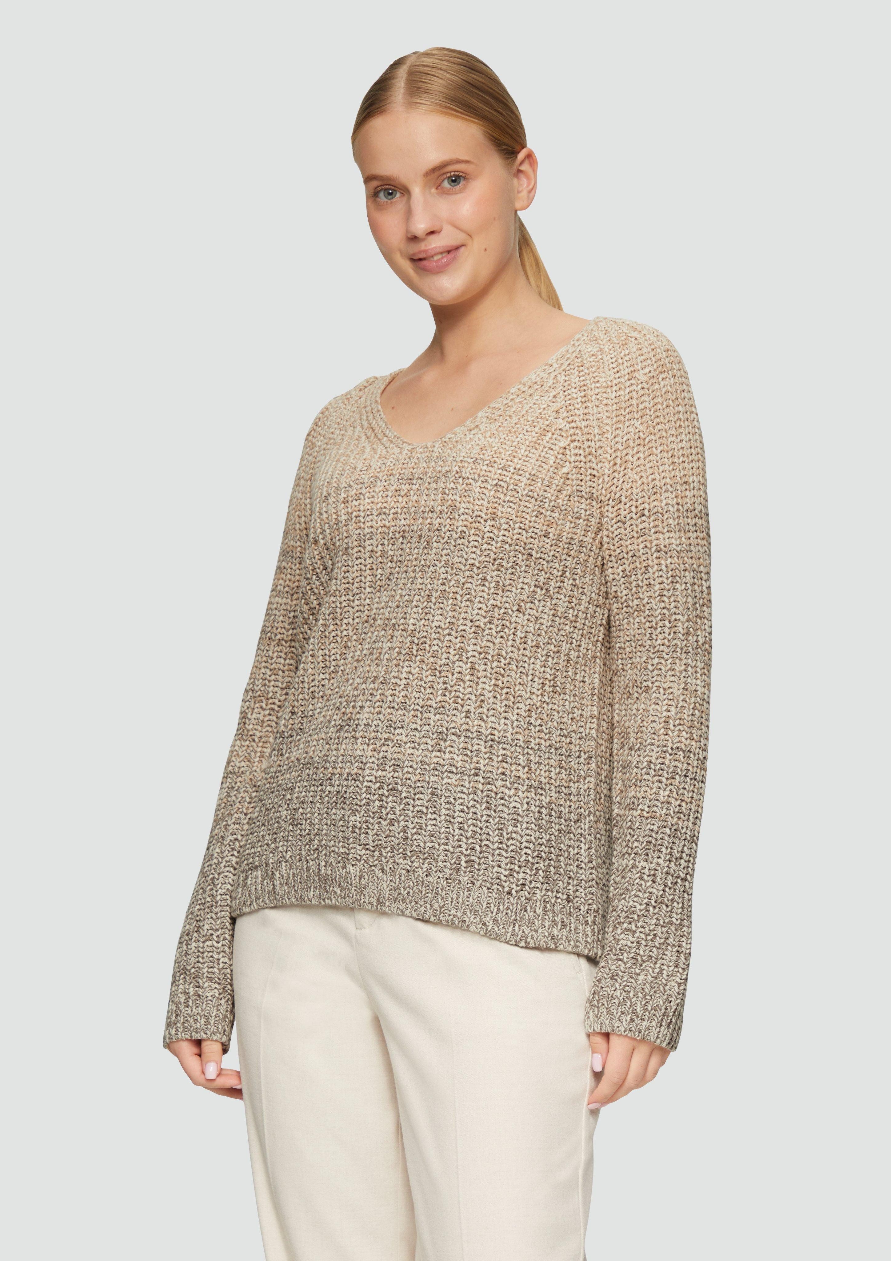 s.Oliver Strickpullover Strickpullover mit V-Ausschnitt günstig online kaufen