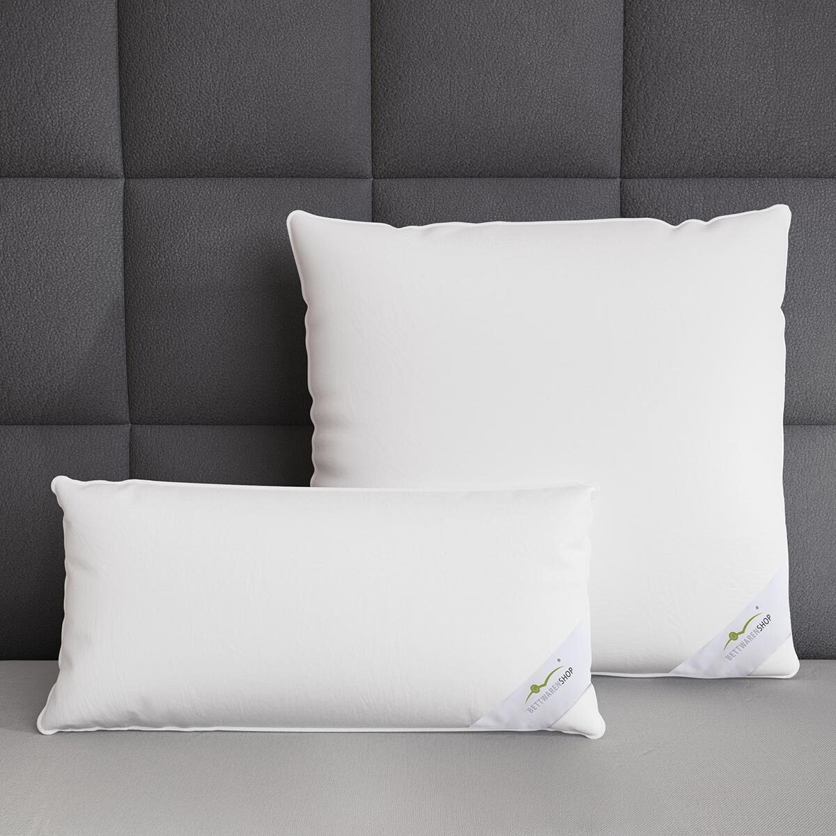 BETTWARENSHOP 3-Kammer-Kopfkissen Premium, Füllung: Füllung: Außenkammer 10% Federn, 90% Daunen, Innenkammer 100% Federn Klasse 1, optimale Stützkraft und toller Liegecomfort