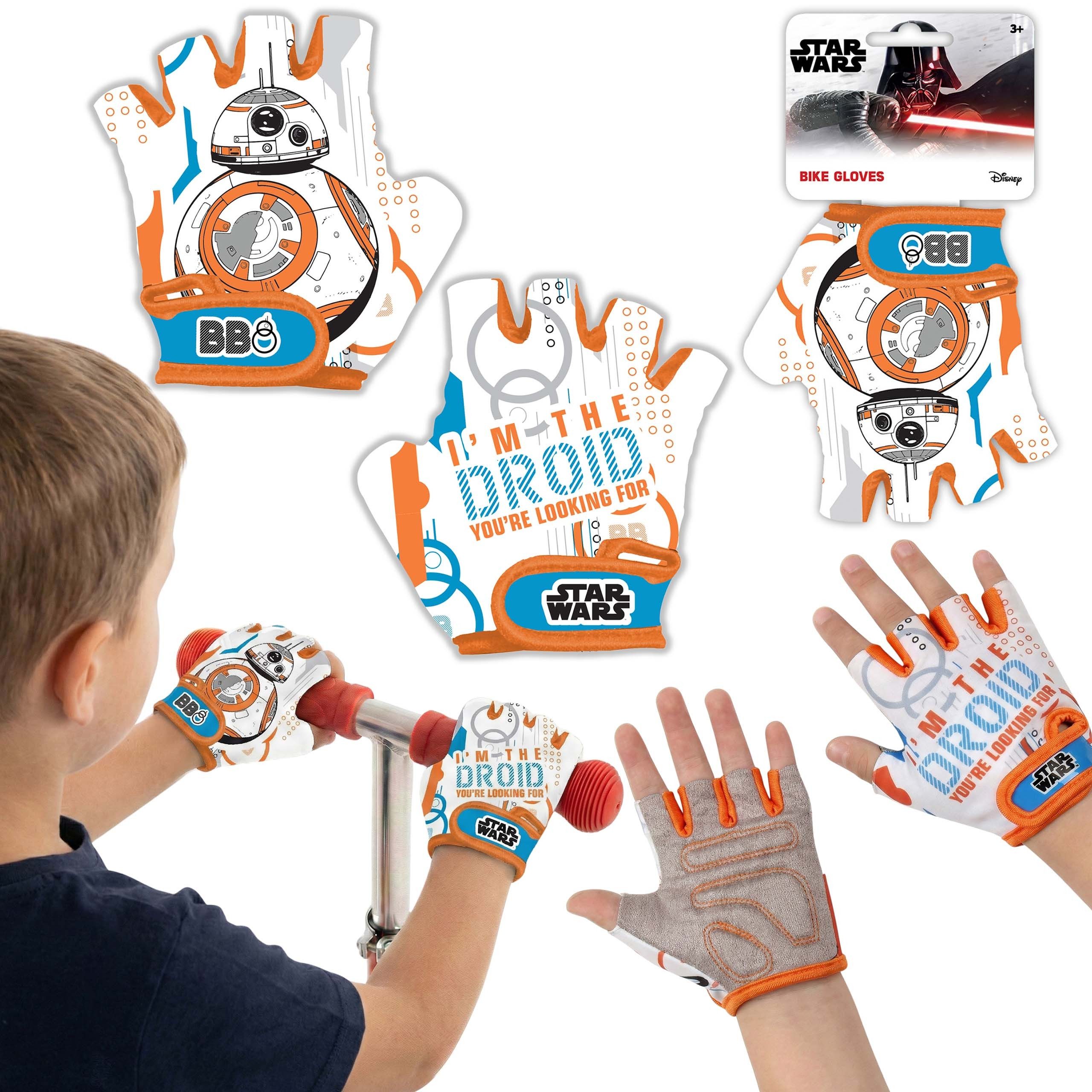 Star Wars Fahrradhandschuhe Star Wars BB8 Kinder-Schutzhandschuhe für Fahrrad und Roller, Jungen