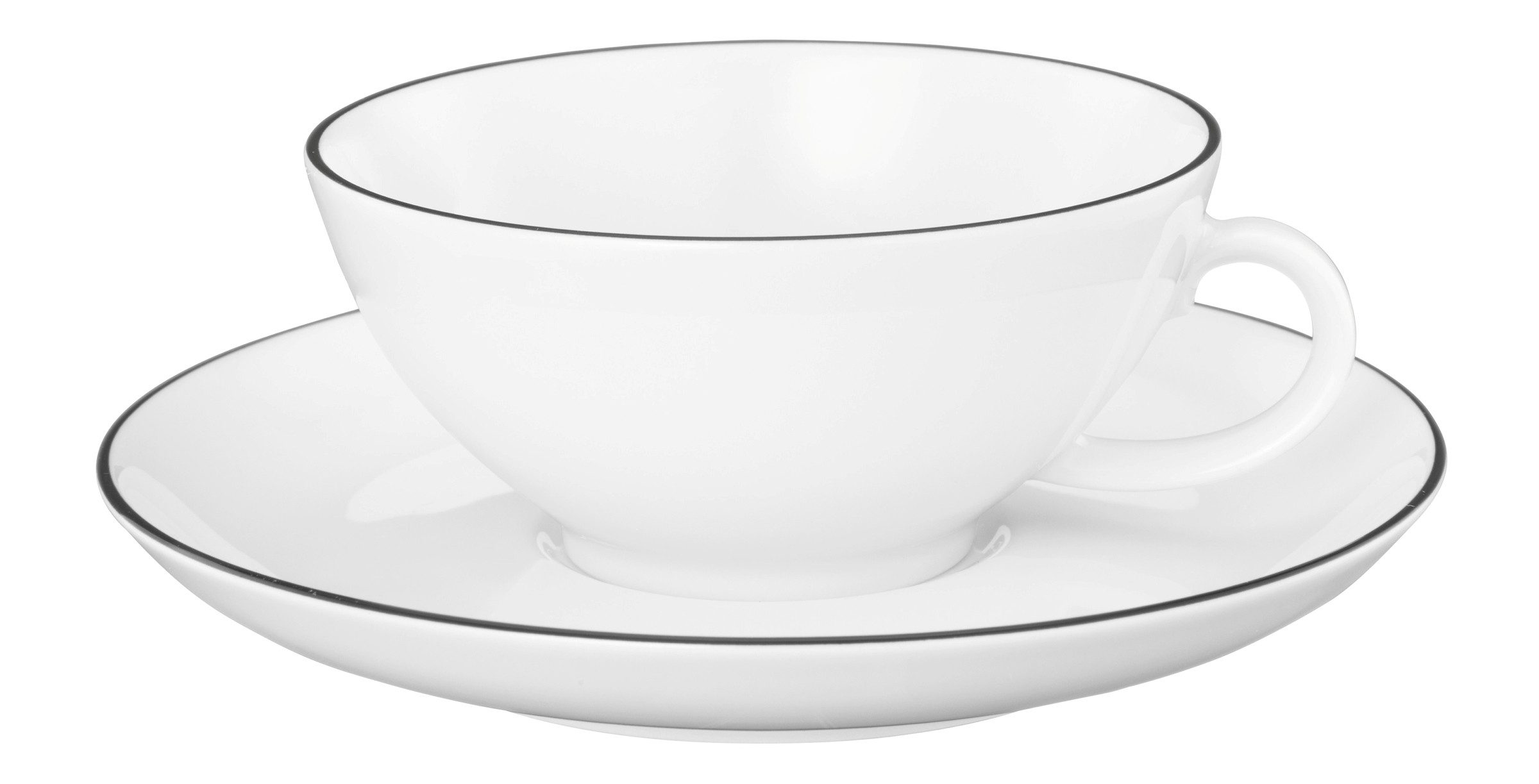 Seltmann Weiden Untertasse Lido Black Line, (1 St), Espressountertasse 12 cm