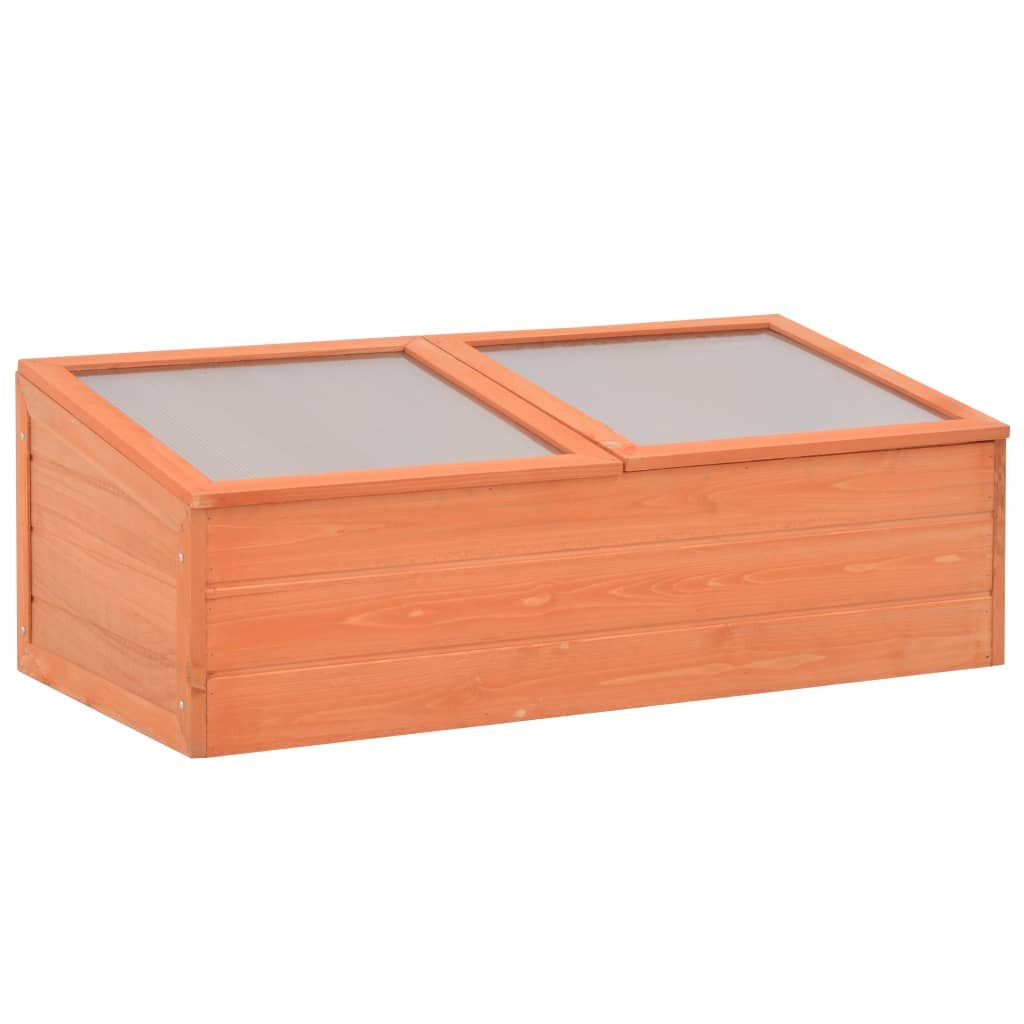 vidaXL Gewächshaus Frühbeet Holz 100x50x34 cm braun | Rabatt: 24%