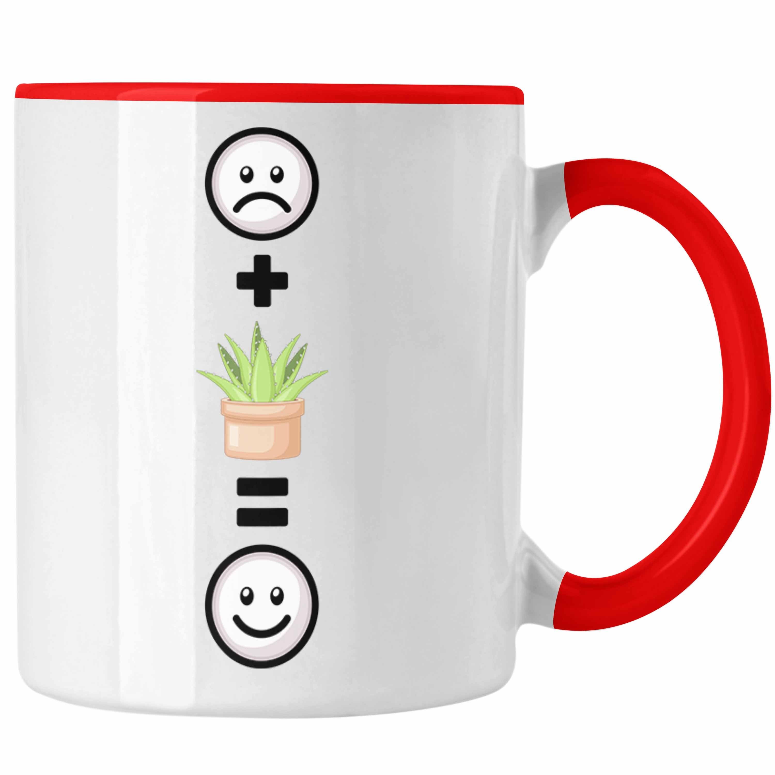 Trendation Tasse Kaktus Tasse Geschenk für Kaktus-Liebhaber Lustige Geschenkidee :(K Rot