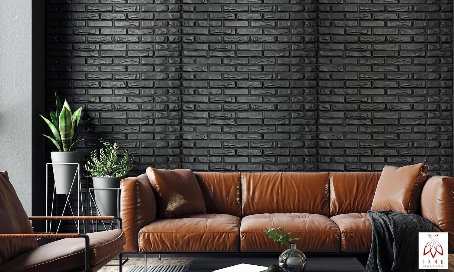 IKHEMalarka 3D Wandpaneel Betonoptik Marmor Ziegel aus Polystyrol Styropor XPS, BxL: 50,00x100,00 cm, 0,50 qm, (1 Stück, 0,5m) Deckenpaneelen - 3mm dick - 100x5 – Bild 2 von 5