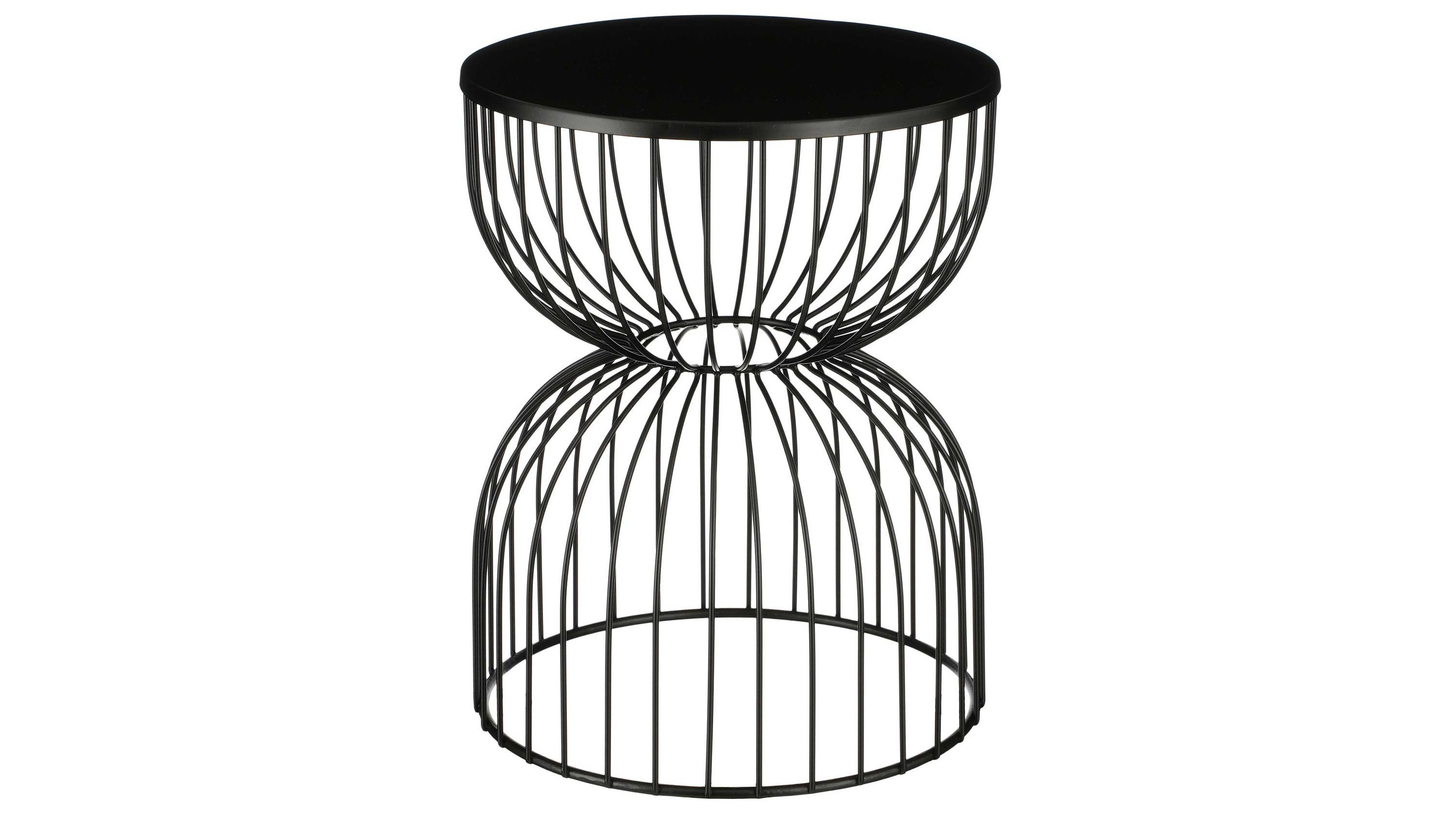 edelman Eckschreibtisch Edelman Metall-Beistelltisch Adamo schwarz 38 cm Höhe 30 cm Ø