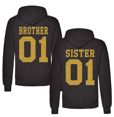 Couples Shop Kapuzenpullover Brother & Sister Fun Hoodie Пуловери mit modischem Print