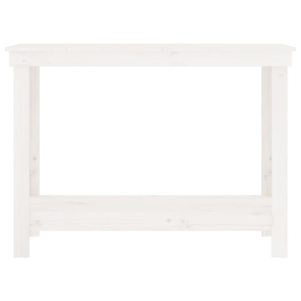 vidaXL Werkbank Werkbank Weiß 110x50x80 cm Massivholz Kiefer Arbeitsbank Werktisch