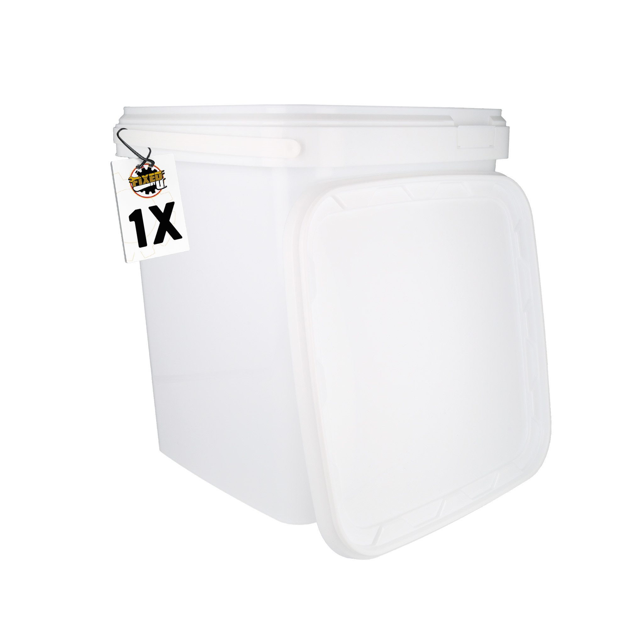 Axisline Deluxe Kunststoffeimer 25 L – Rechteckig, 34,5 X 36 X 34 Cm, Mit Griff – Für Reinigungswagen (rot)