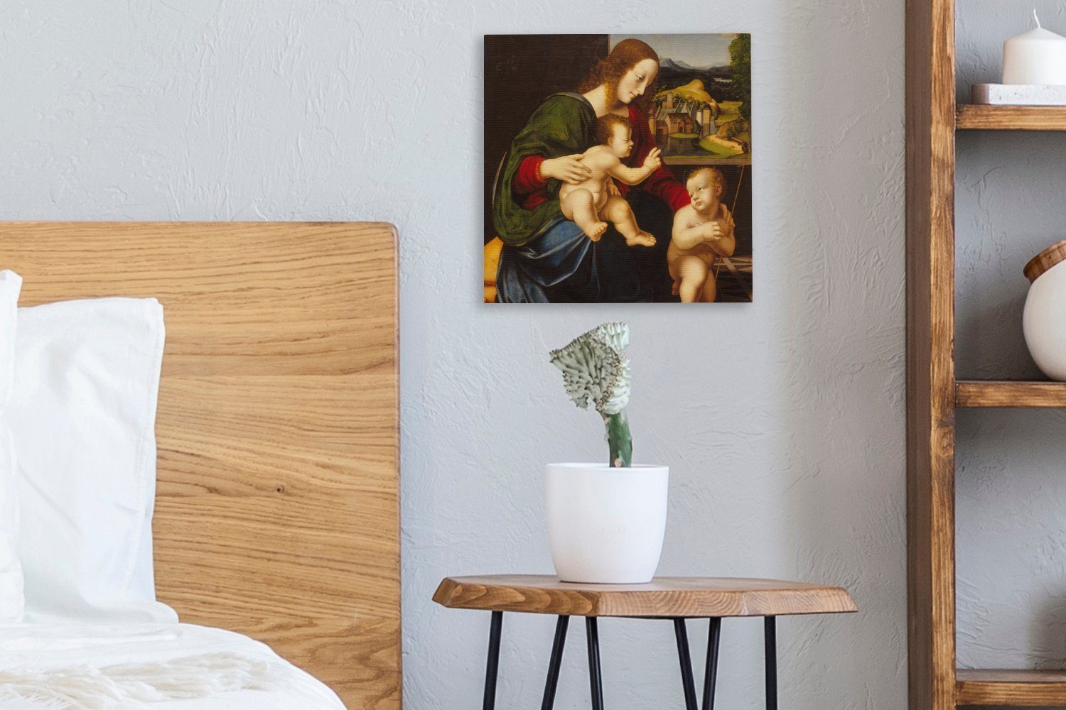 Bilder Leonardo St), OneMillionCanvasses® da (1 Leinwandbild Johannes Schlafzimmer Leinwand - Wohnzimmer der Vinci, für Täufer