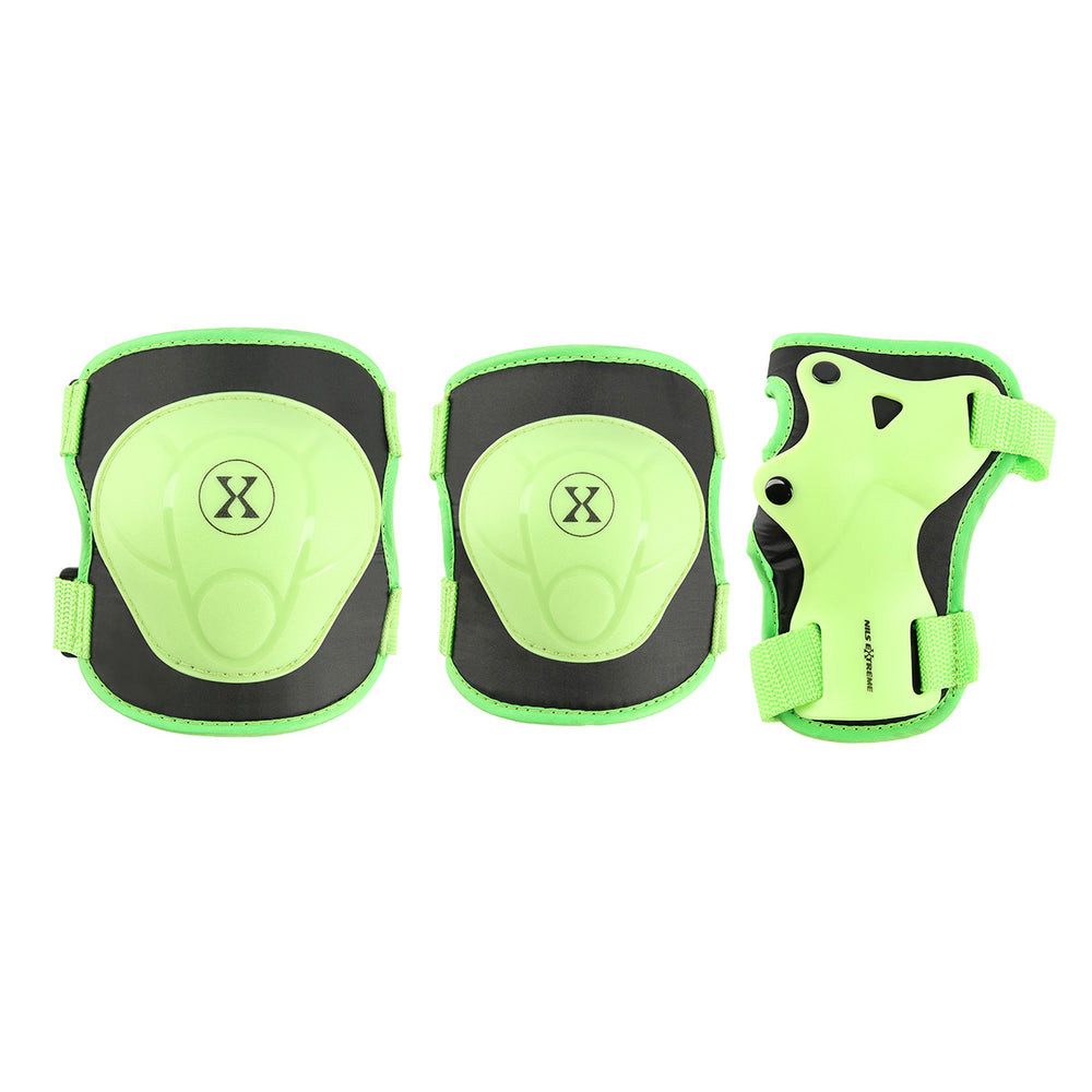 NILS EXTREME Schutz-Set Schonerset Knieschützer Ellenbogenschützer, 6-teilig, Klettverschluss, PP-Schale, EVA-Polster