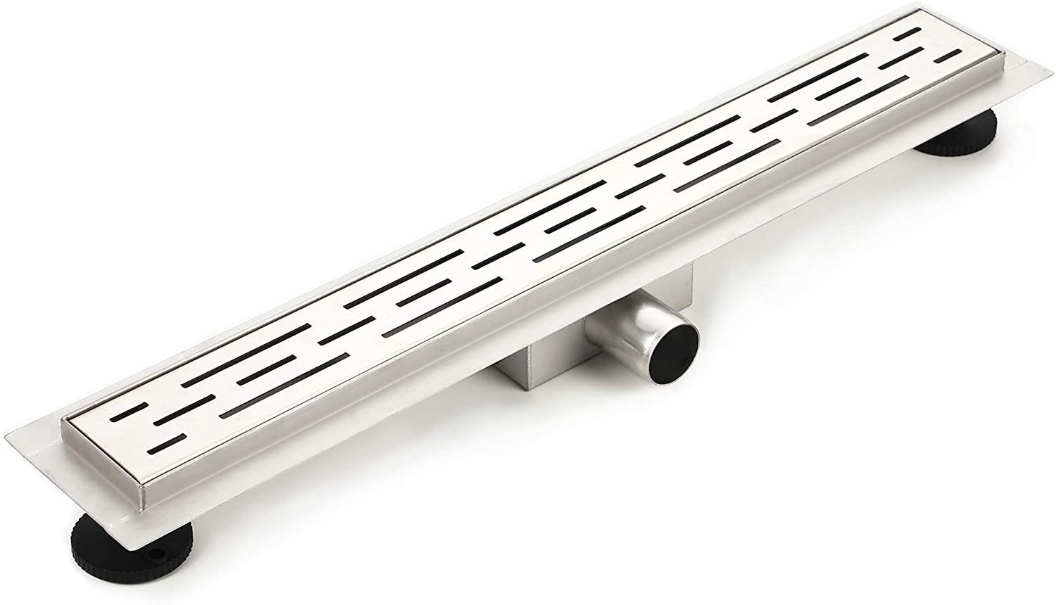 Elbe Duschrinne 60 cm, 3-reihig-Schlitzm Muster, mit Siphon, Haarsieb, Gruchsstop, Oberteil und Unterteil aus rostfreiem Stahl, Geruchssicher	Korrosionsresistent	Rostbeständig 60 cm