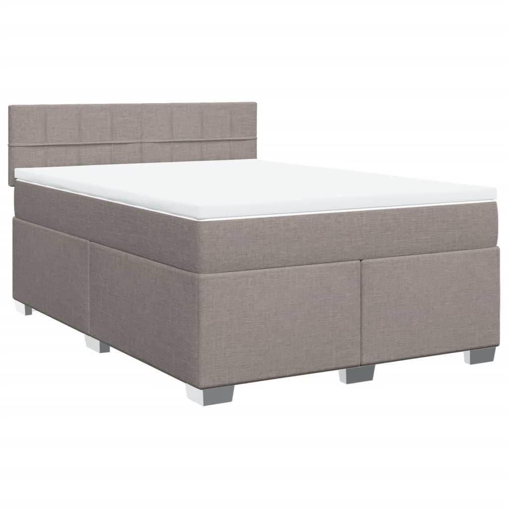vidaXL Bett Boxspringbett mit Matratze Taupe günstig online kaufen