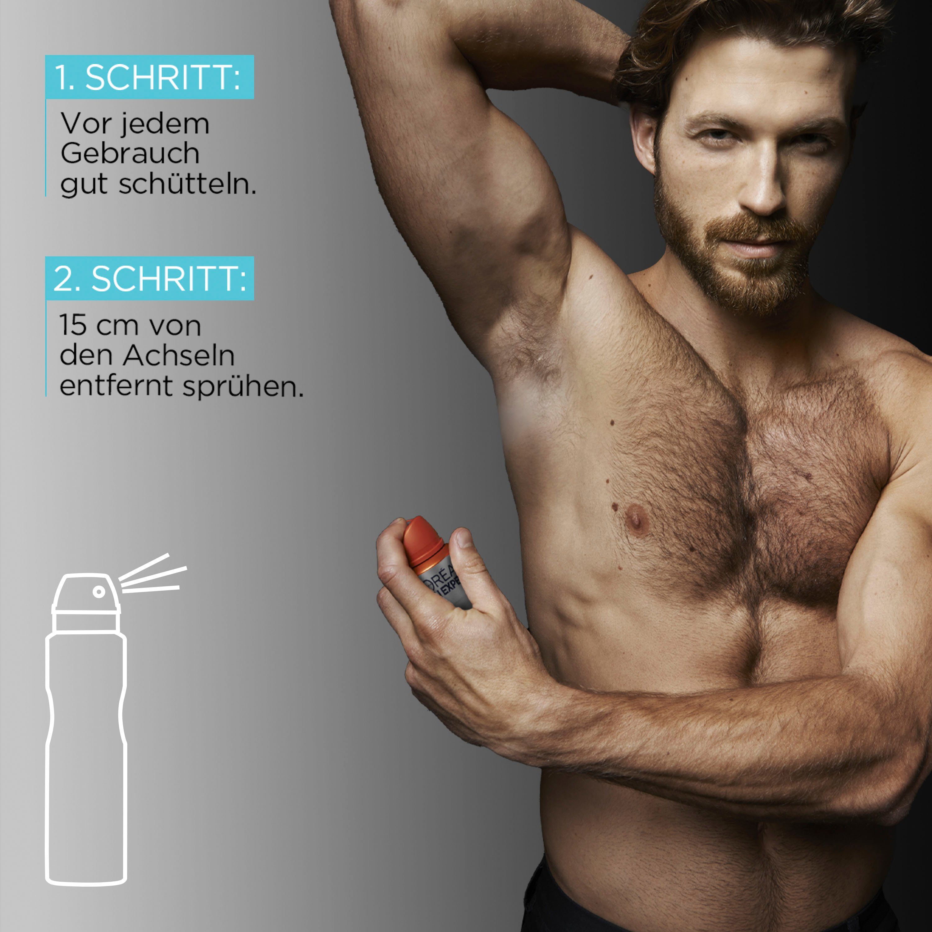 L'ORÉAL PARIS Non-Stop Extreme, Trockenschutz MEN EXPERT Deo-Spray 48H Fresh