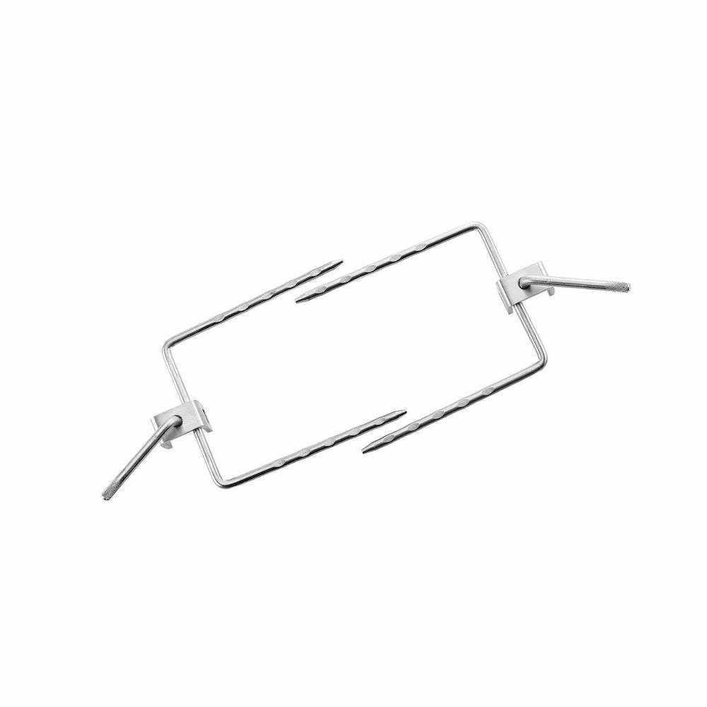 PROREGAL® Grillspieß Fleischklammer Forken Krallen für Drehspieße bis Ø 11mm Edelstahl