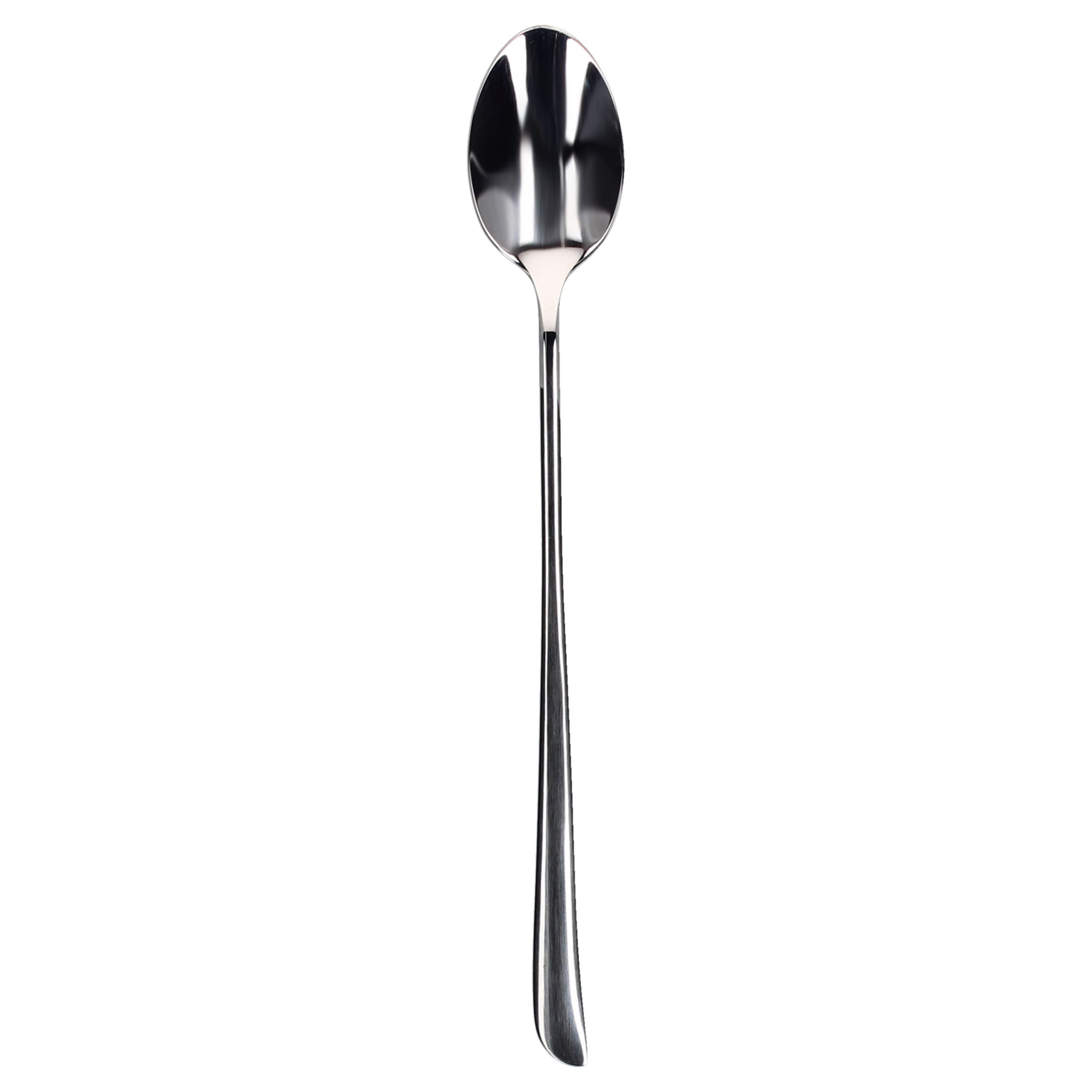 Justinus Besteck-Set 12er Set Twist lange Latte Macchiato Löffel 12 Pers Longdrink Eis, Edelstahl