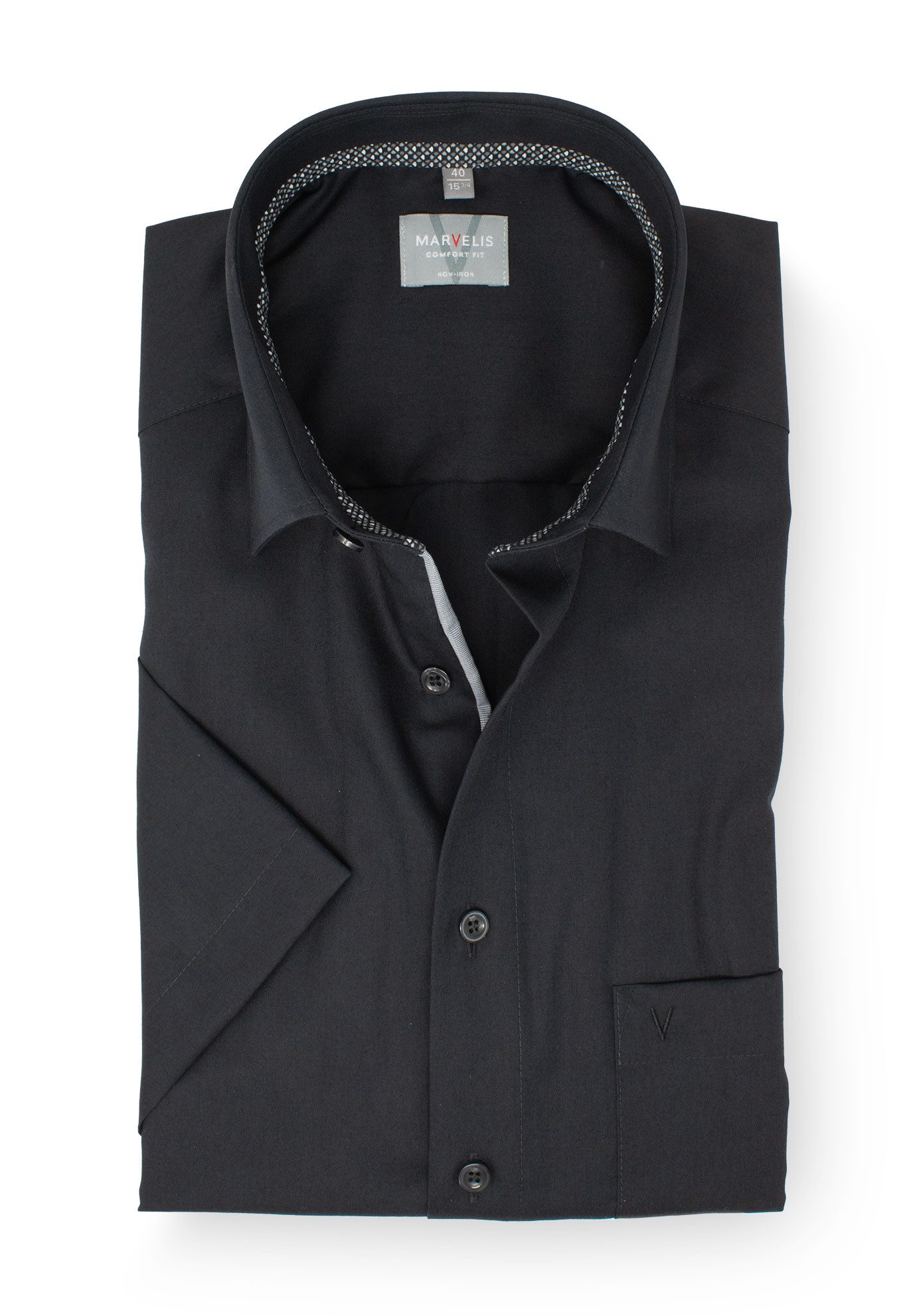 MARVELIS Kurzarmhemd Comfort Fit bequeme Schnittführung günstig online kaufen