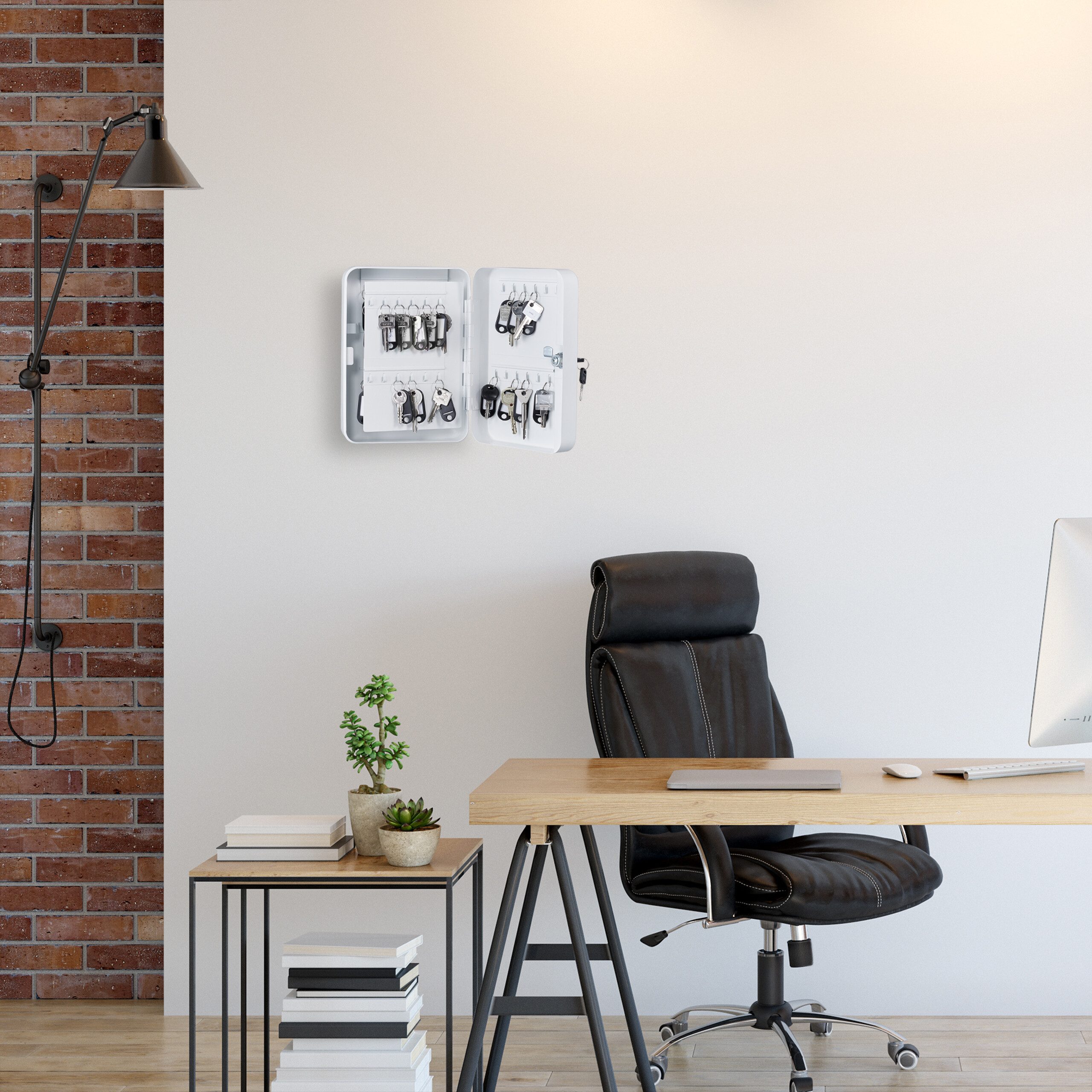 relaxdays Schlüsselkasten Abschließbarer Schlüsselkasten, weiß günstig online kaufen