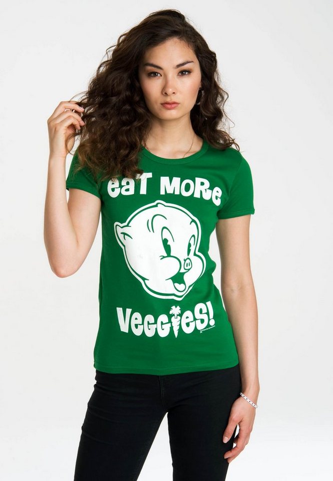 LOGOSHIRT T-Shirt Looney Tunes - Eat More Veggies mit lizenzierten  Originaldesign