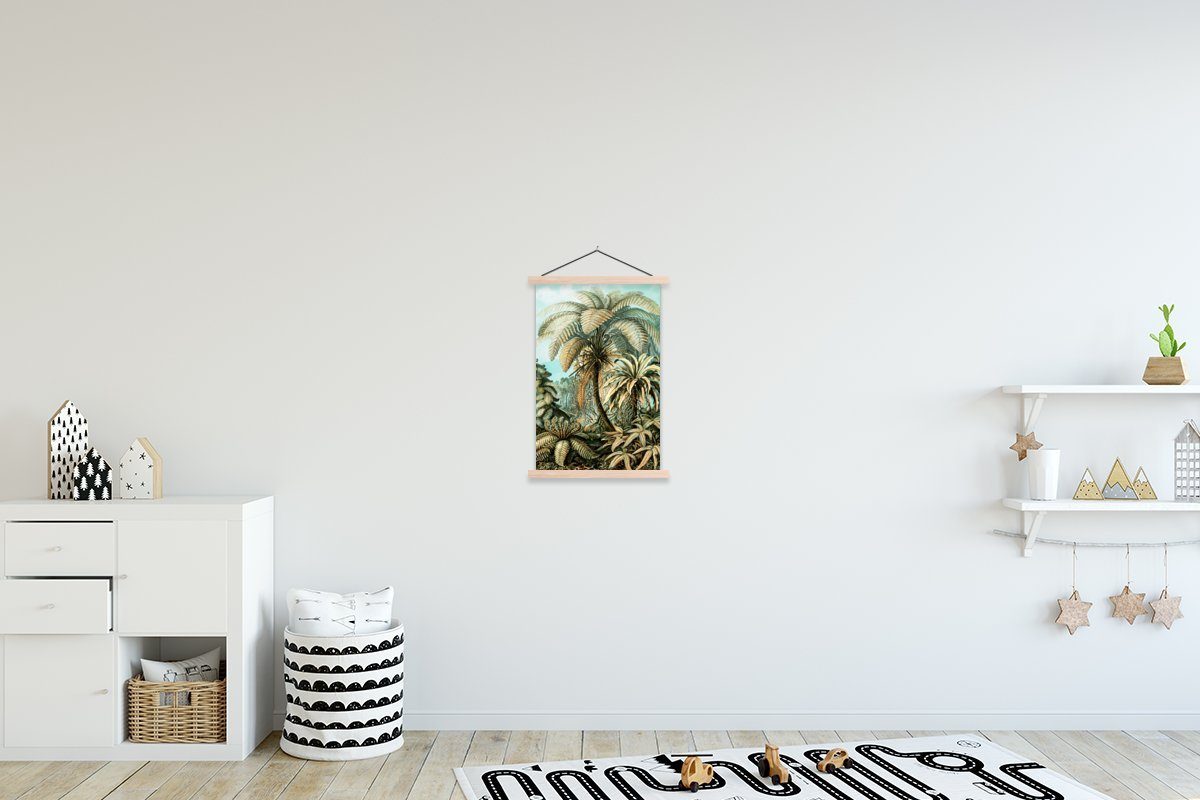 Textilposter (1 Bilderleiste, Wohnzimmer, - Posterleiste, Haeckel, Magnetisch Poster für Palme Ernst MuchoWow St),