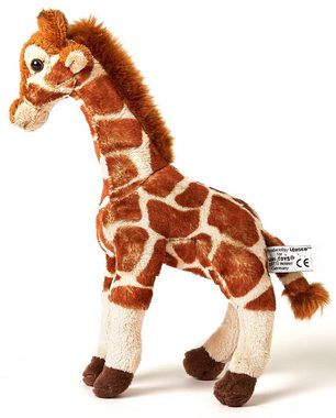 Uni-Toys Kuscheltier Giraffe, stehend - 27 cm (Höhe) - Plüsch-Giraffe - Plüschtier, zu 100 % recyceltes Füllmaterial