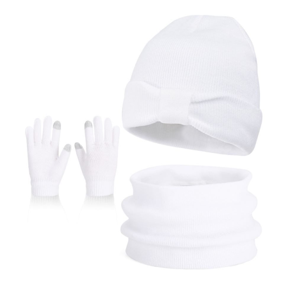 Zaewry Mütze & Schal Kinder Mütze, Handschuhe und Halswärmer Set, (3-tlg) geeignet für Jungen und Mädchen im Alter von 3-10 Jahren