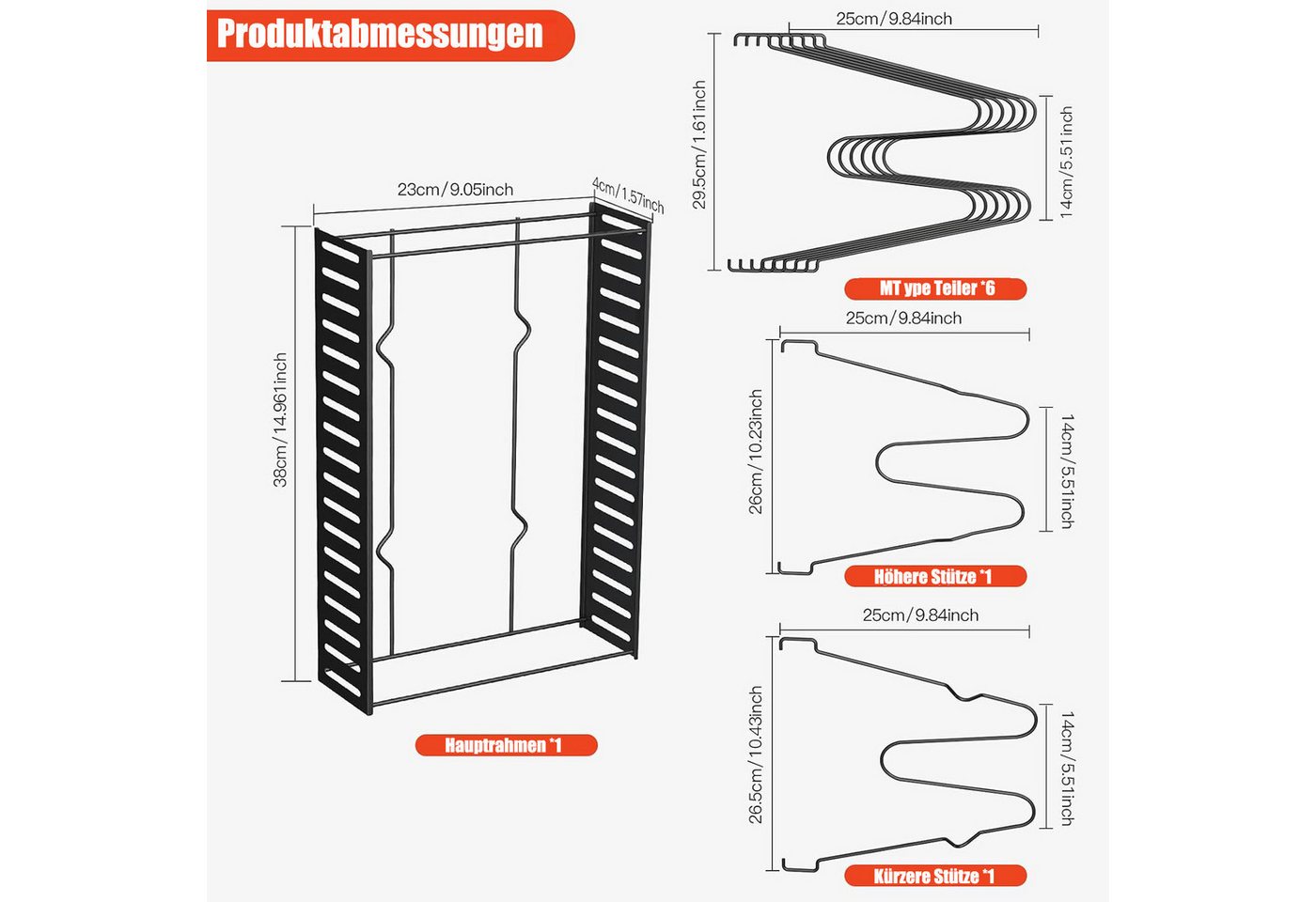 Thumbnail - SinLaw Geschirrständer 8-stufiger verstellbarer Topf-Organisator, 3 in 1 Küchenorganisator, 3 Speichermethoden,küchenreg...