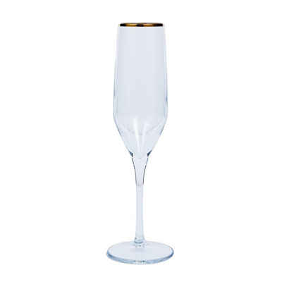 Pasabahce Gläser-Set Golden Touch Napa, Glas, Champagner Gläser Set, Sektgläser aus Kristallglas