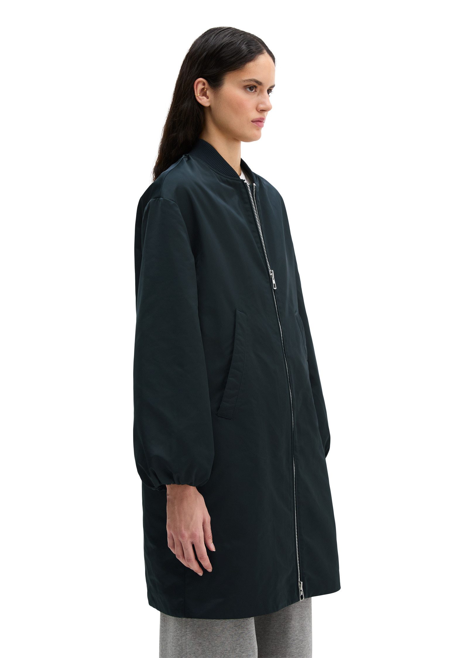 Marc O'Polo Kurzmantel aus recyceltem Polyester-Twill