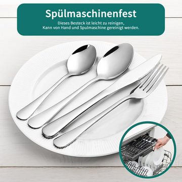 walkbee Besteck-Set Besteck-Set Besteckset 24-tlg Edelstahl Essbesteck für, 6 Personen, Elegantes/Modernes Besteckset,Geschenkbox Set für Hause