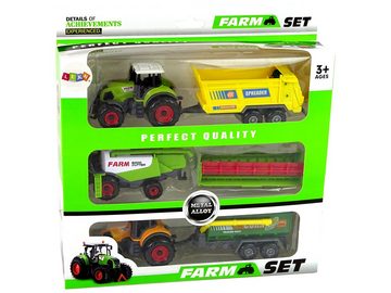 LEAN Toys Spielzeug-Traktor Landmaschinen-Set Erntemaschine Traktoren-Set Bauernhof Landwirtschaft