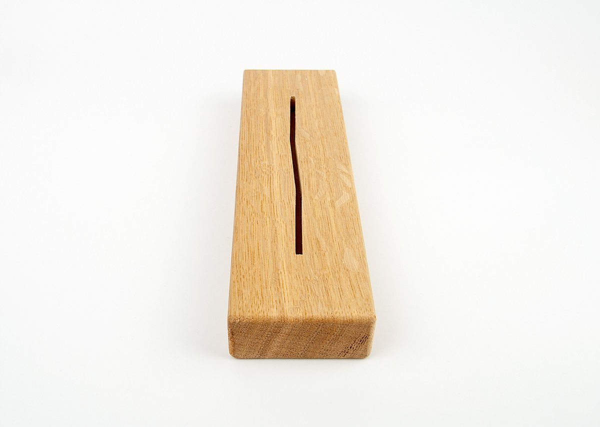 hoch, DIN »Eiche« Holz+Acrylglas envigo.de Tischaufsteller A6 Einzelrahmen