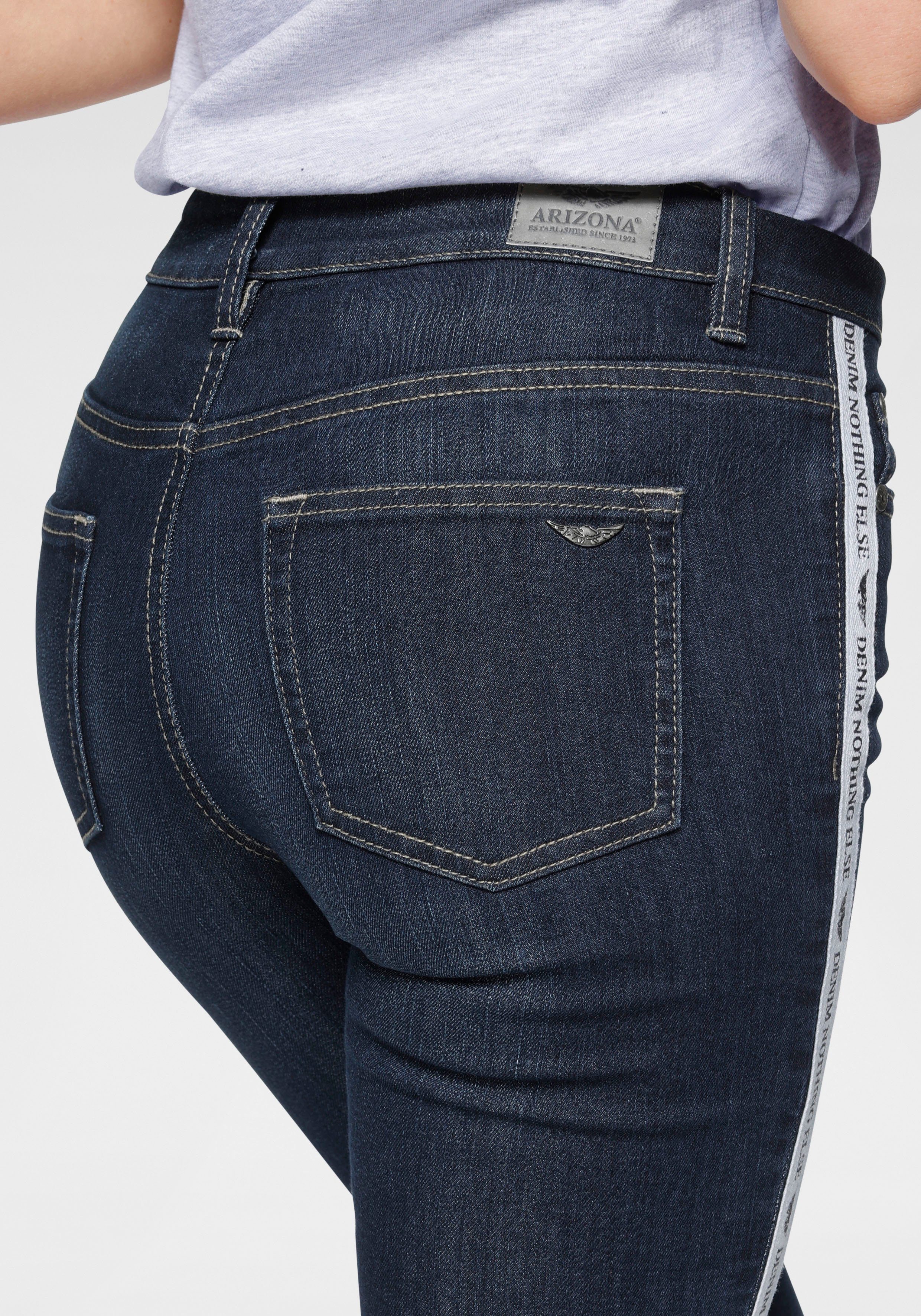 Seitenstreifen Arizona Slim-fit-Jeans High mit Waist coolem