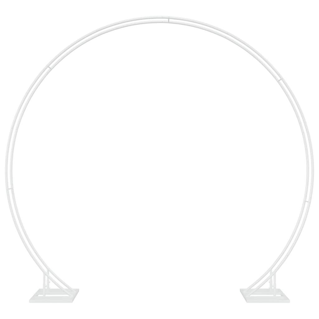 vidaXL Pergola Hochzeitsbogen Weiß 220 x 45 x 200 cm Stahl, (1-tlg)