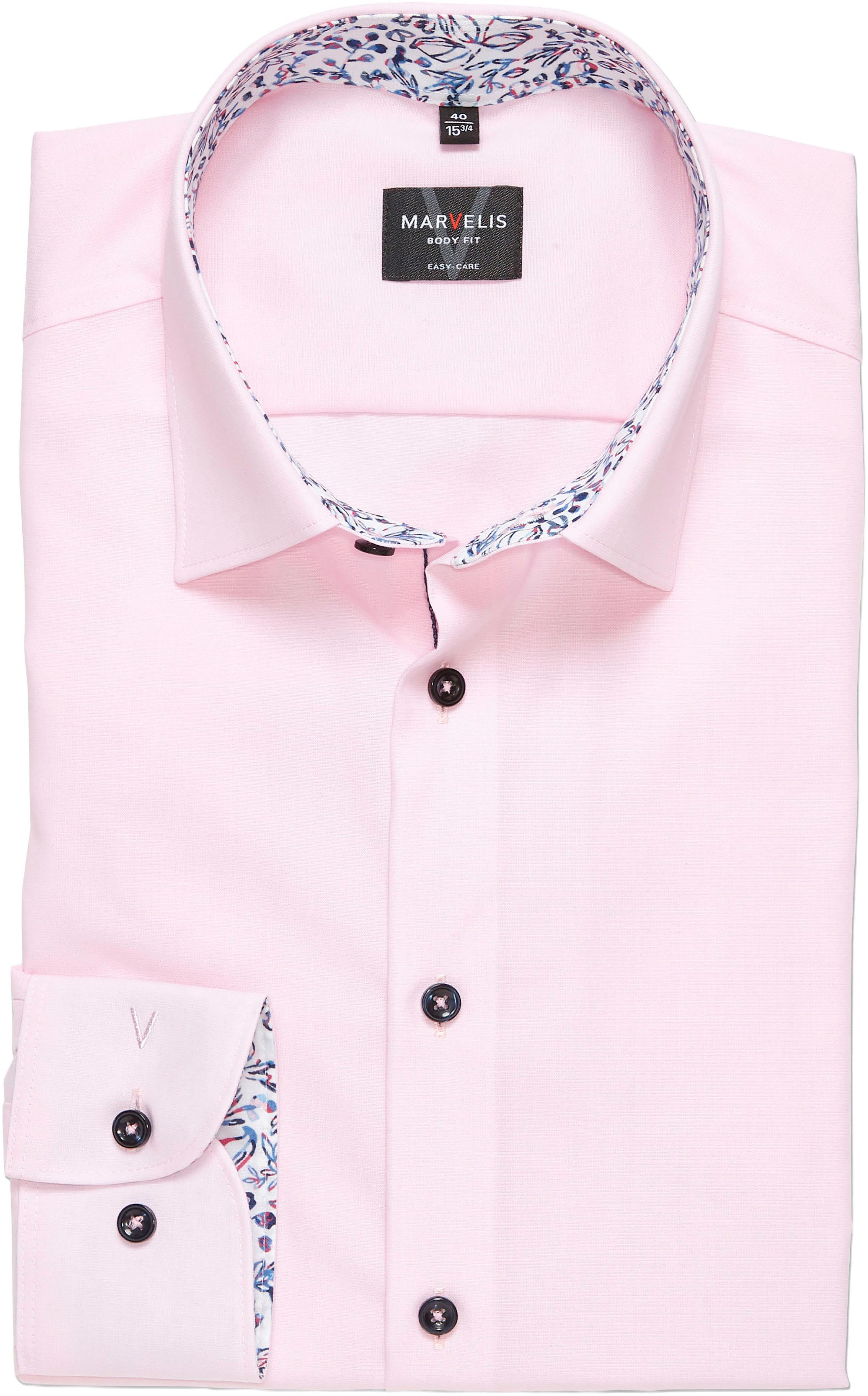 MARVELIS Langarmhemd Businesshemd, New York Kentkragen, bügelleicht günstig online kaufen