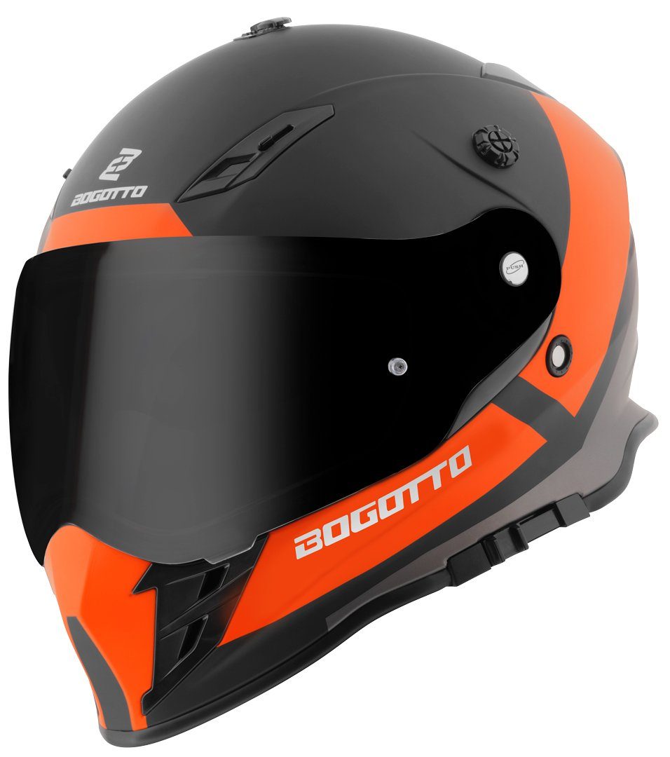 Bogotto Motocrosshelm V331 Pro Tour Endurohelm, integriertes Sonnenvisier
