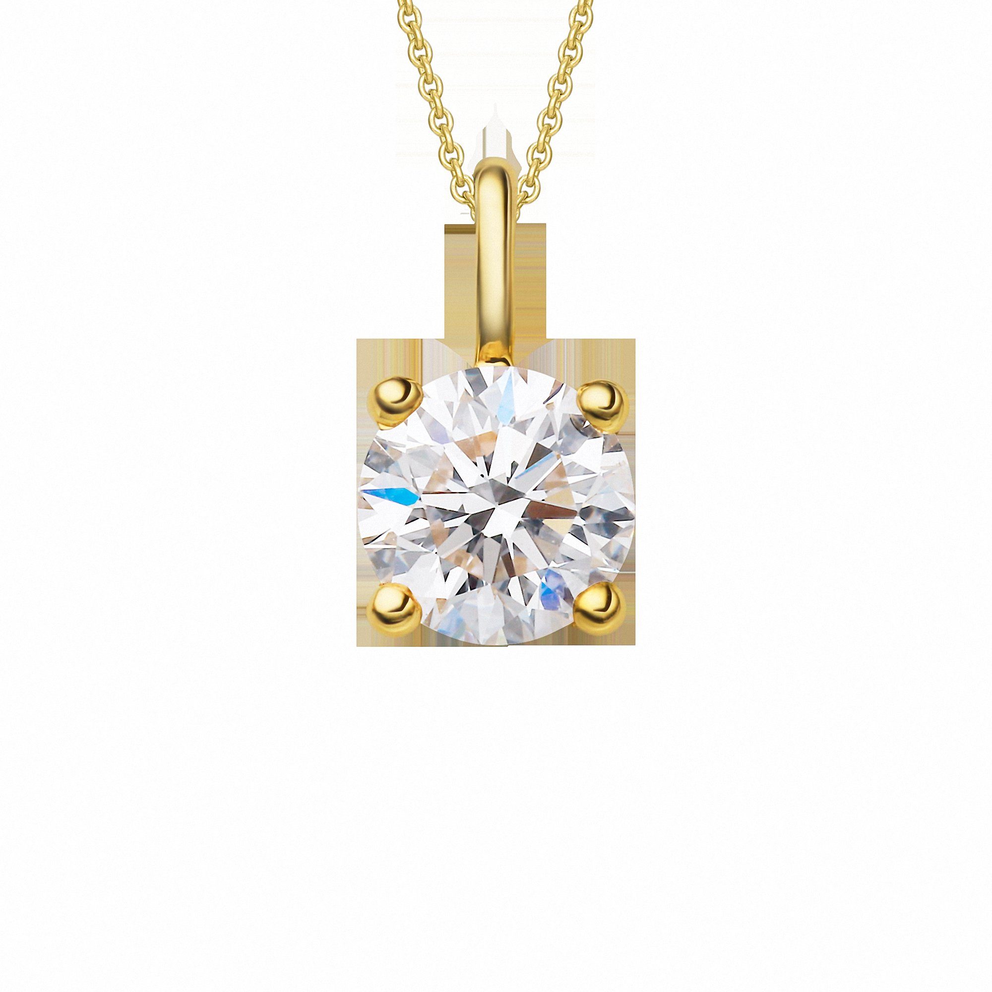 ONE ELEMENT Kettenanhänger 0.3 ct Diamant Brillant Anhänger aus 585 Gelbgold,  Damen Gold Schmuck