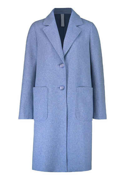 Betty Barclay Outdoorjacke Mantel Wolle, Blue Melange