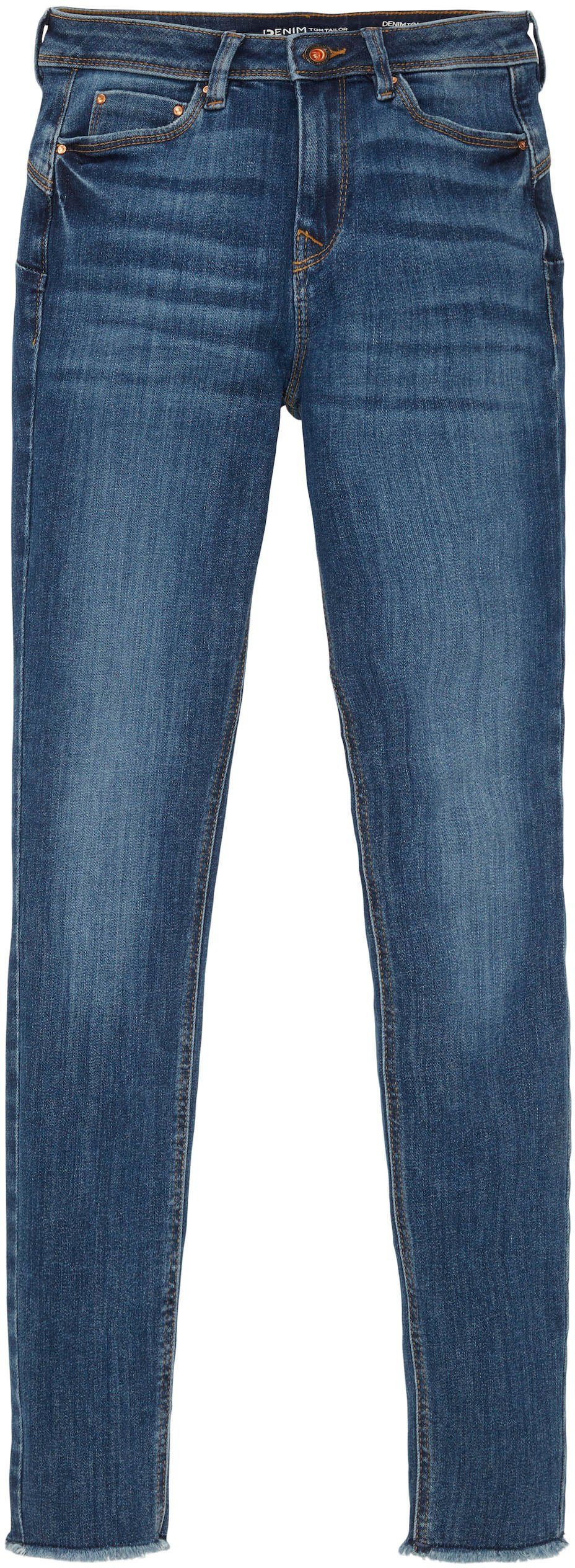 Push-Up TAILOR TOM Effekt mit used-mid-stone-blue Denim Skinny-fit-Jeans