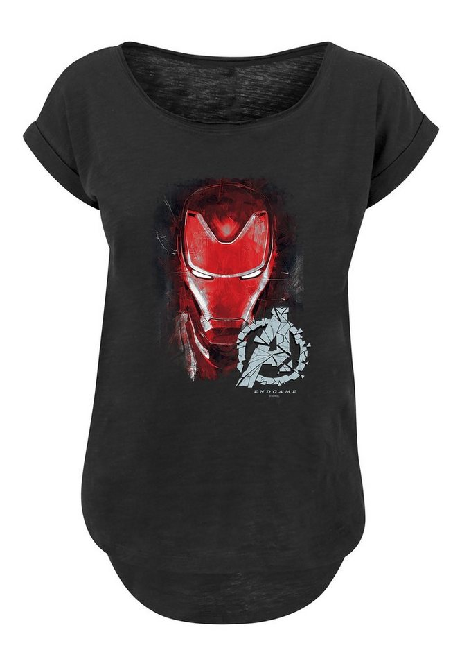 F4NT4STIC T-Shirt Marvel Avengers Endgame Iron Man Damen,Premium Merch ,Lang,Longshirt,Logo Print, Sehr weicher Baumwollstoff mit hohem  Tragekomfort