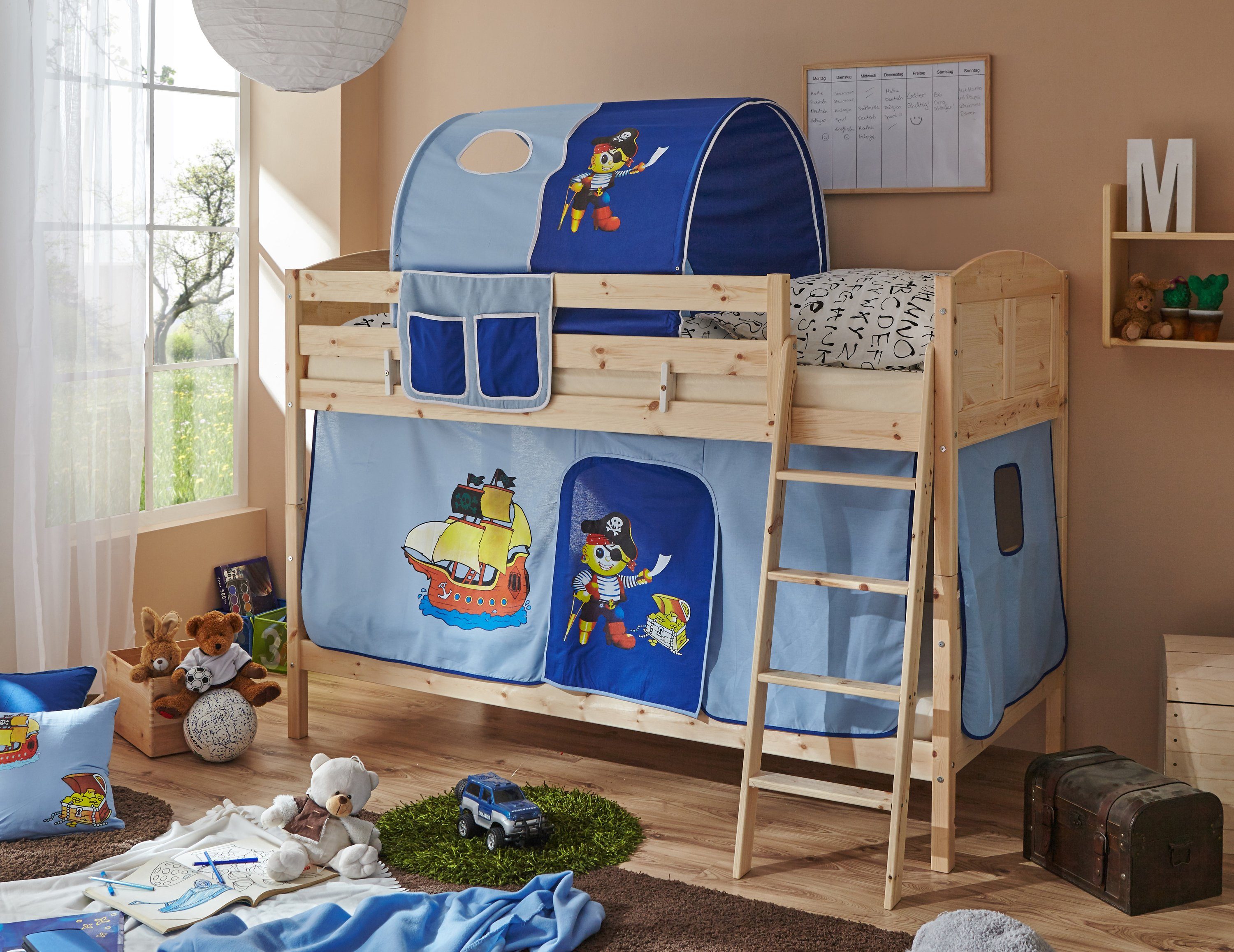 Ticaa Etagenbett Etagenbett Erni Country Kiefer günstig online kaufen