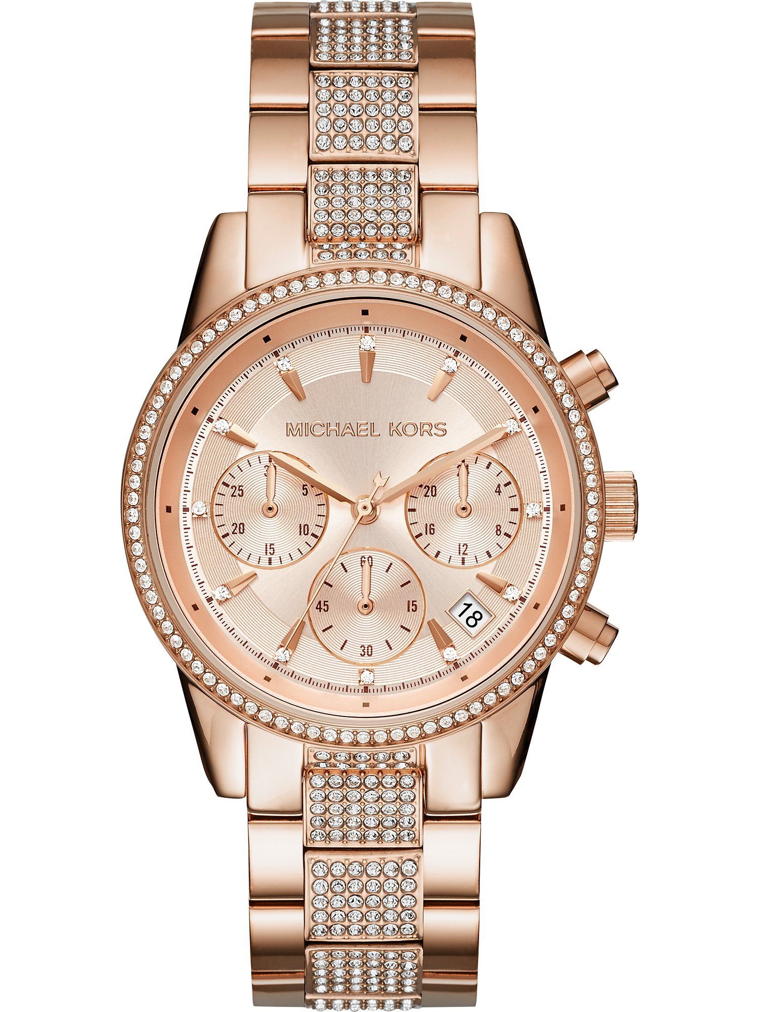 MICHAEL KORS Chronograph Michael Kors Damen-Uhren Analog Quarz günstig online kaufen