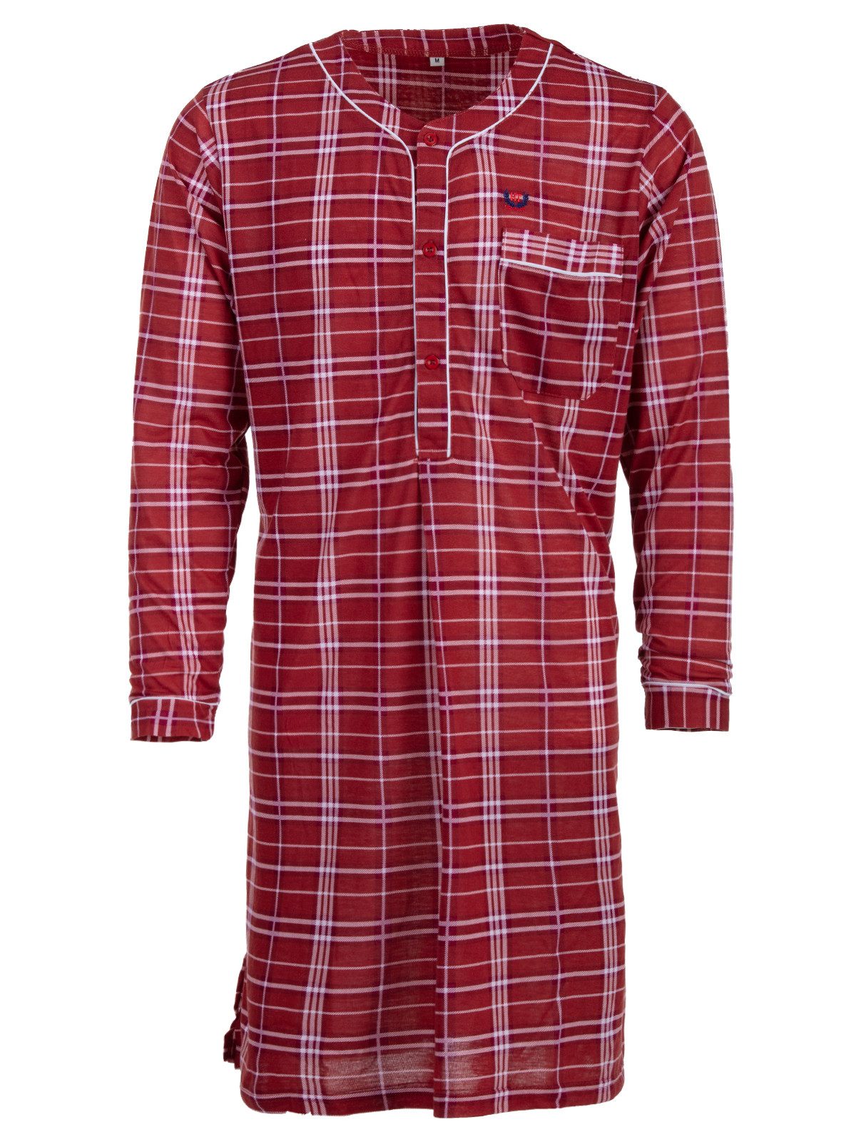 Henry Terre Nachthemd Nachthemd langarm - Tartan Muster günstig online kaufen
