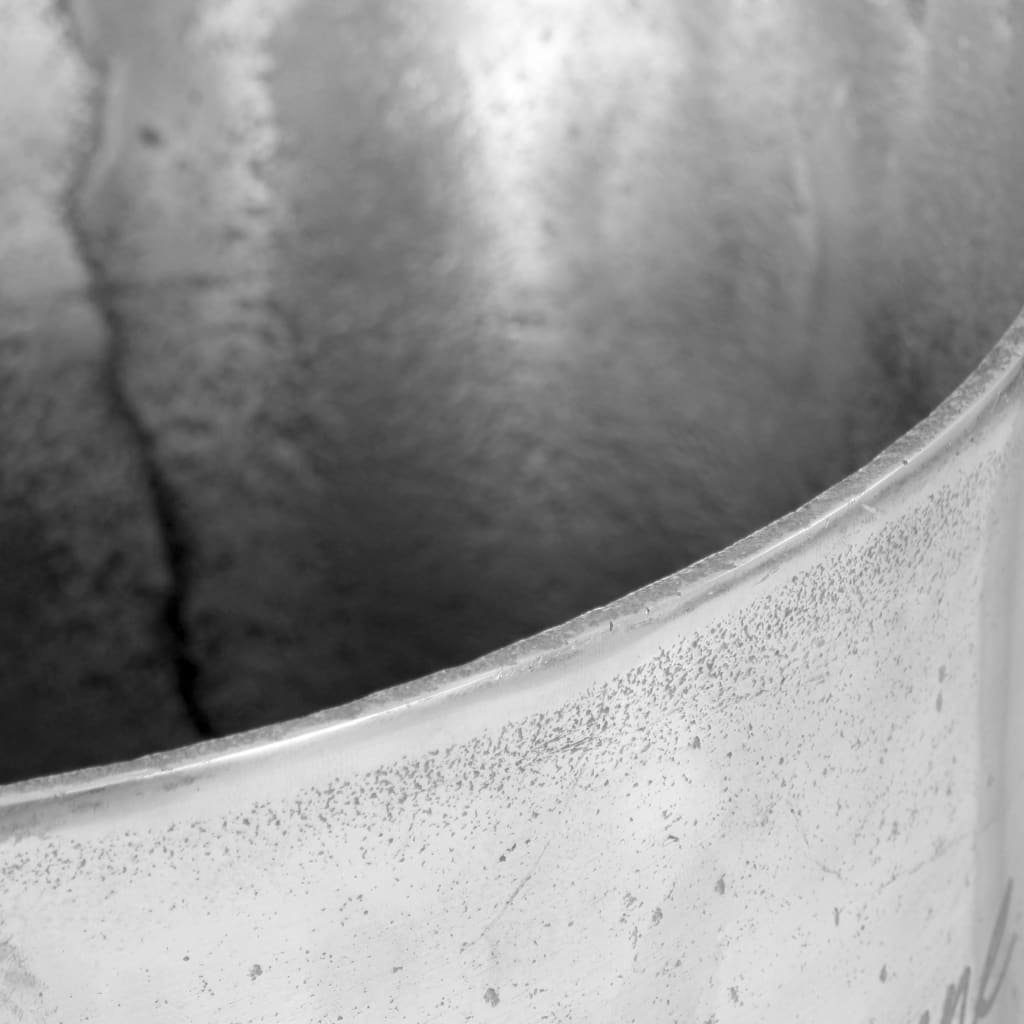 vidaXL Dekoobjekt Sektkühler Vollaluminium 39x29x71 cm Silbern