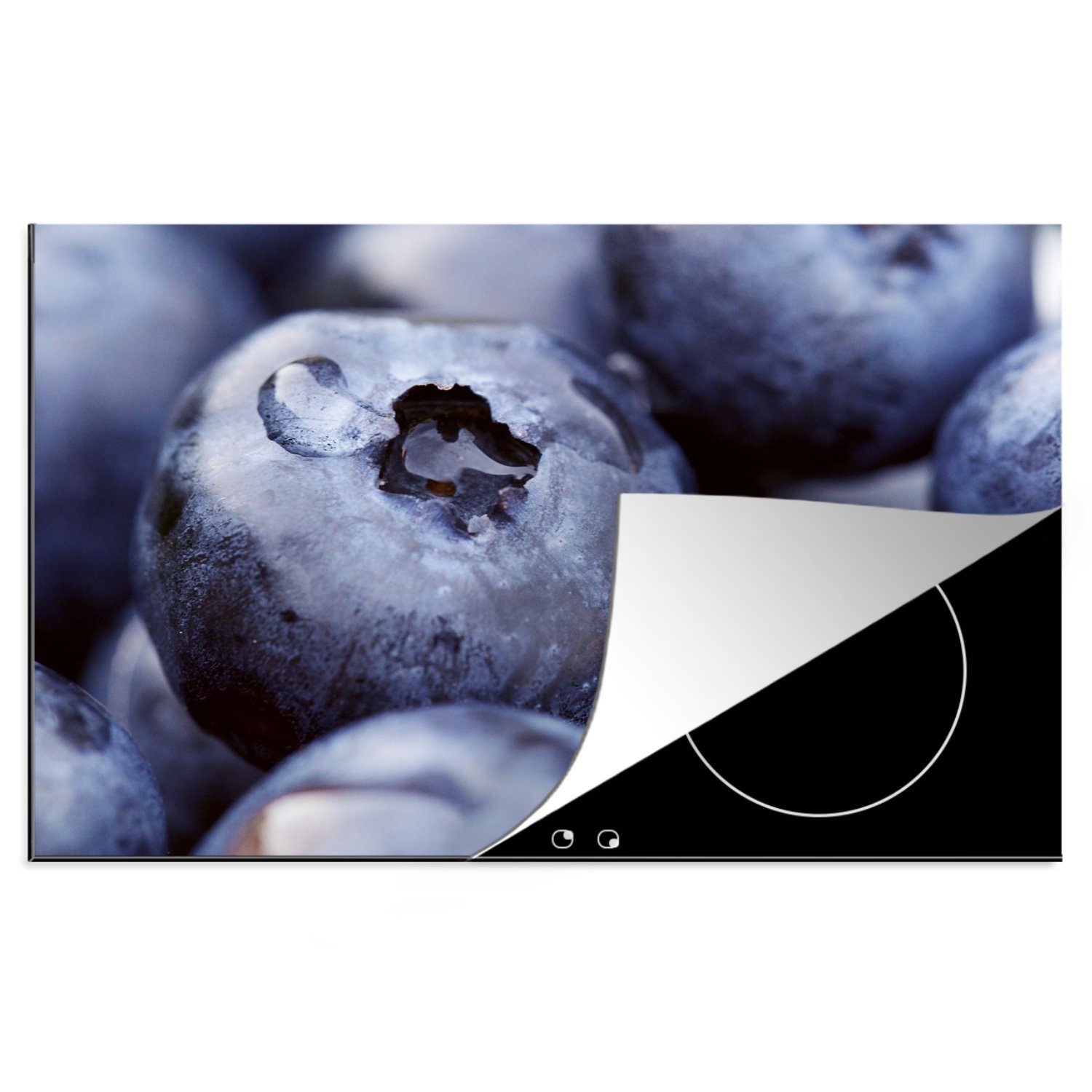 MuchoWow Herdblende-/Abdeckplatte Blaubeeren - Beeren - Obst, Vinyl, (1 tlg), 81x52 cm, Induktionskochfeld Schutz für die küche, Ceranfeldabdeckung