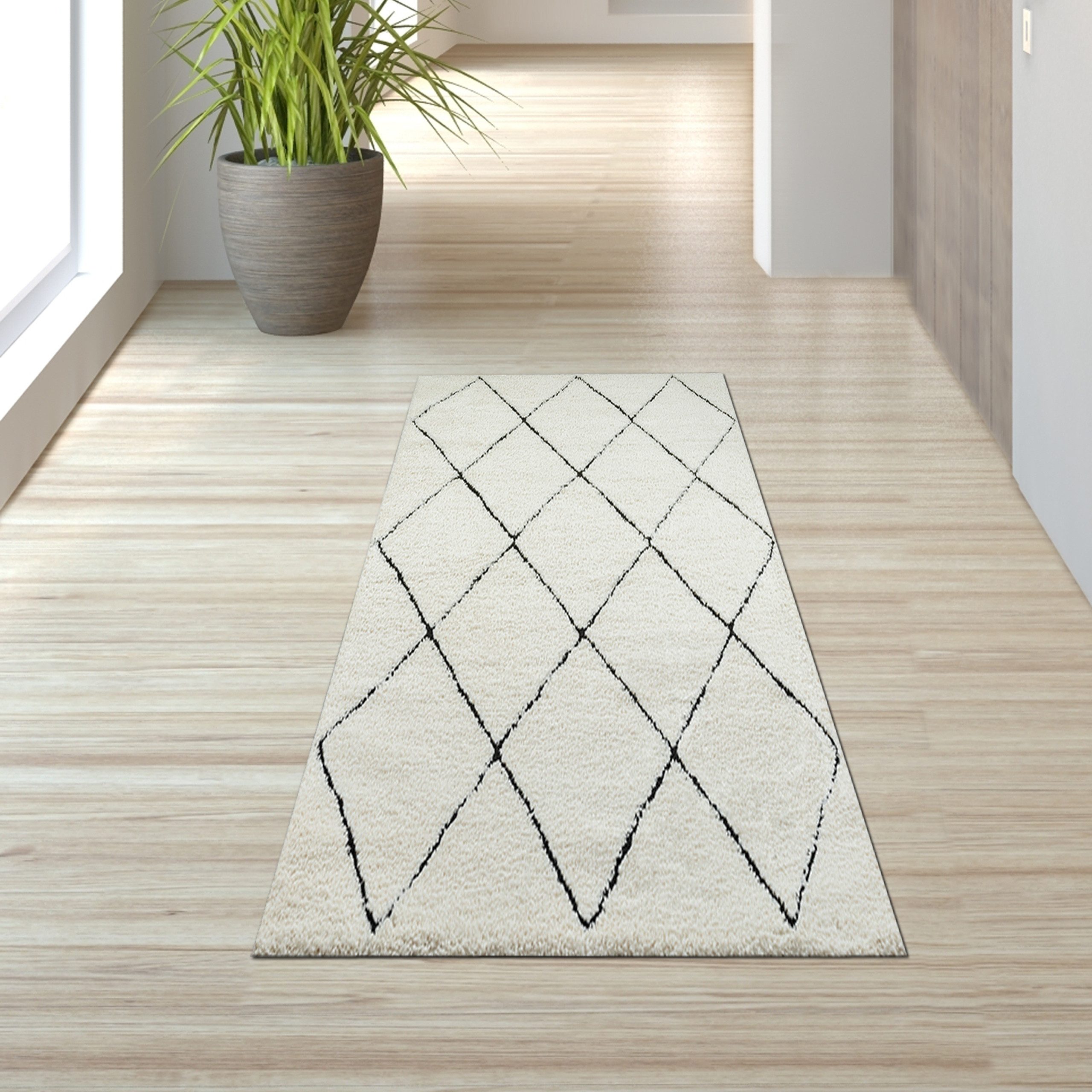 TeppichHome24 Teppich Eleganter Teppich mit Rautenmuster günstig online kaufen
