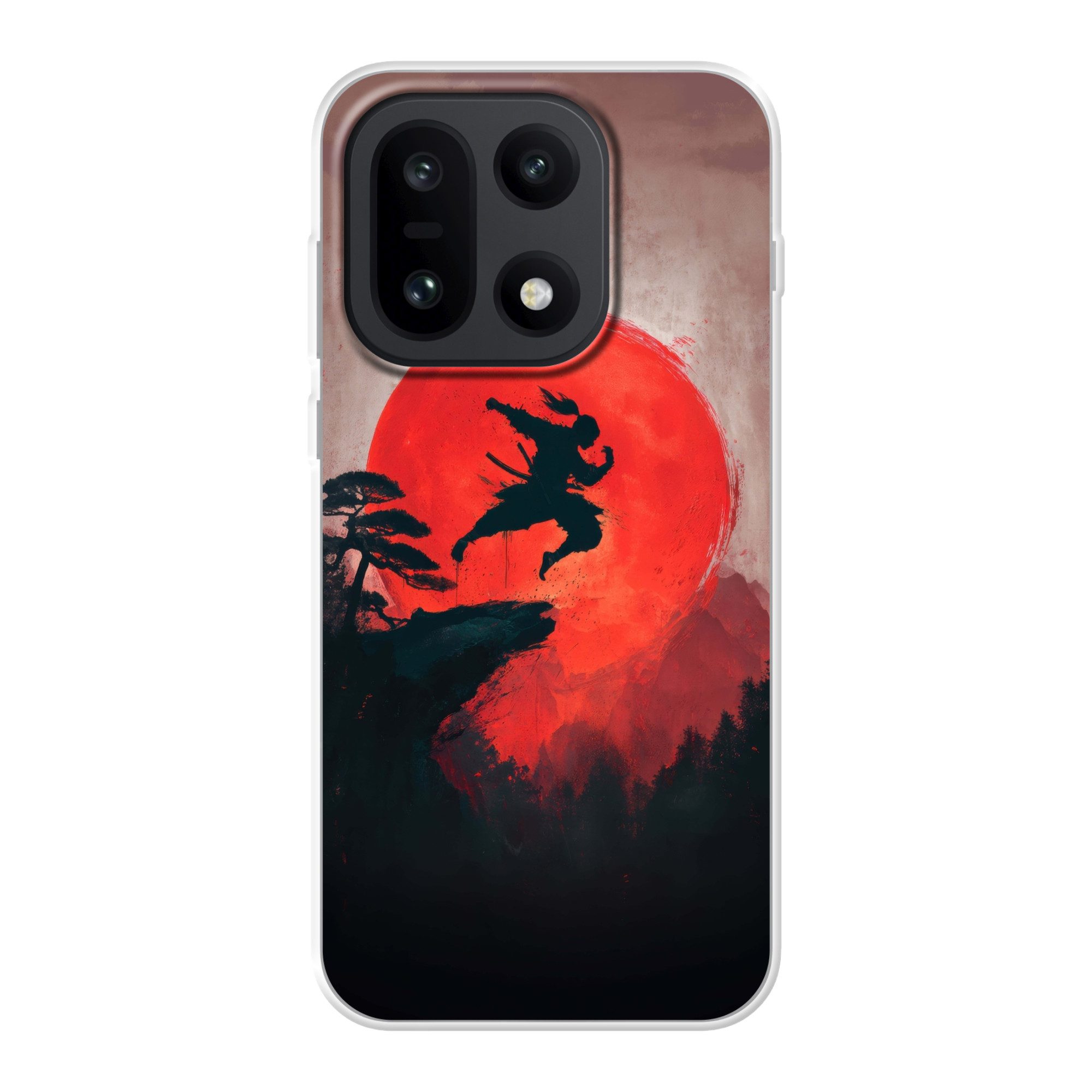 MuchoWow Handyhülle für OnePlus 15 Sonne - Krieger - Bäume - Berge, Phone Case, Silikon, Schutzhülle Dünn