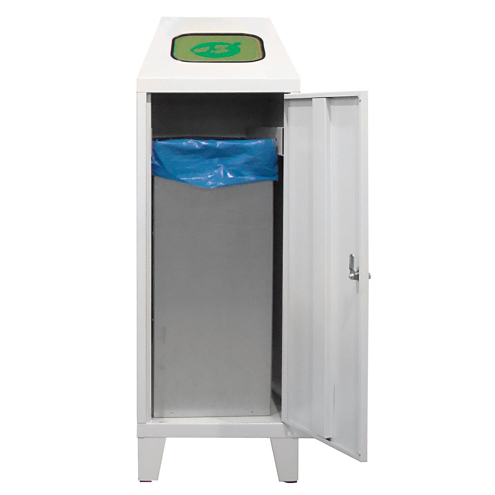 Solo, Recycling-Abfallsammler Mülltrennsystem Grau PROREGAL® Abfallsackhalterung mit