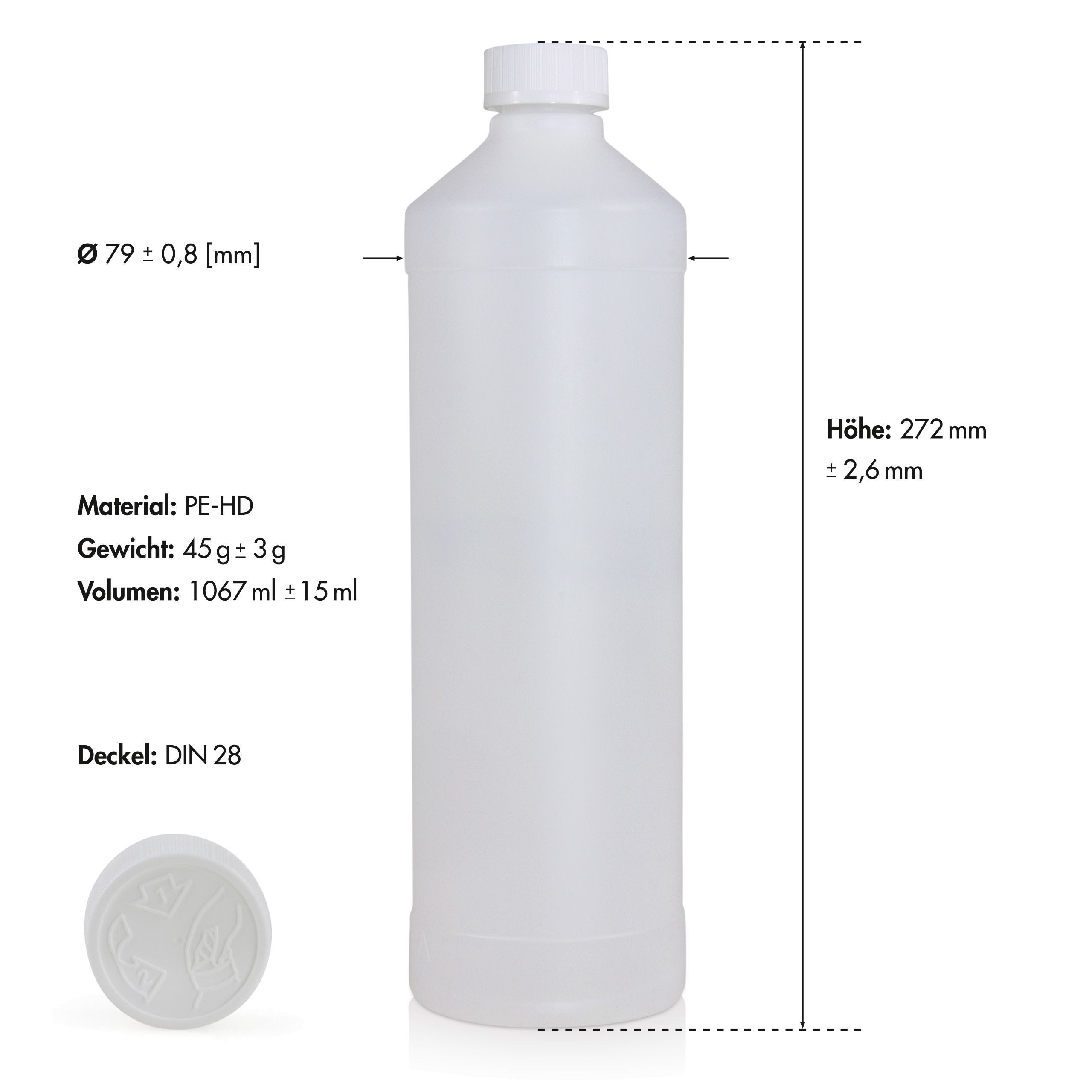 Höfer Chemie GmbH 1 Liter Isopropanol 70% Grundreiniger (Reinigt und entfettet zuverlässig)